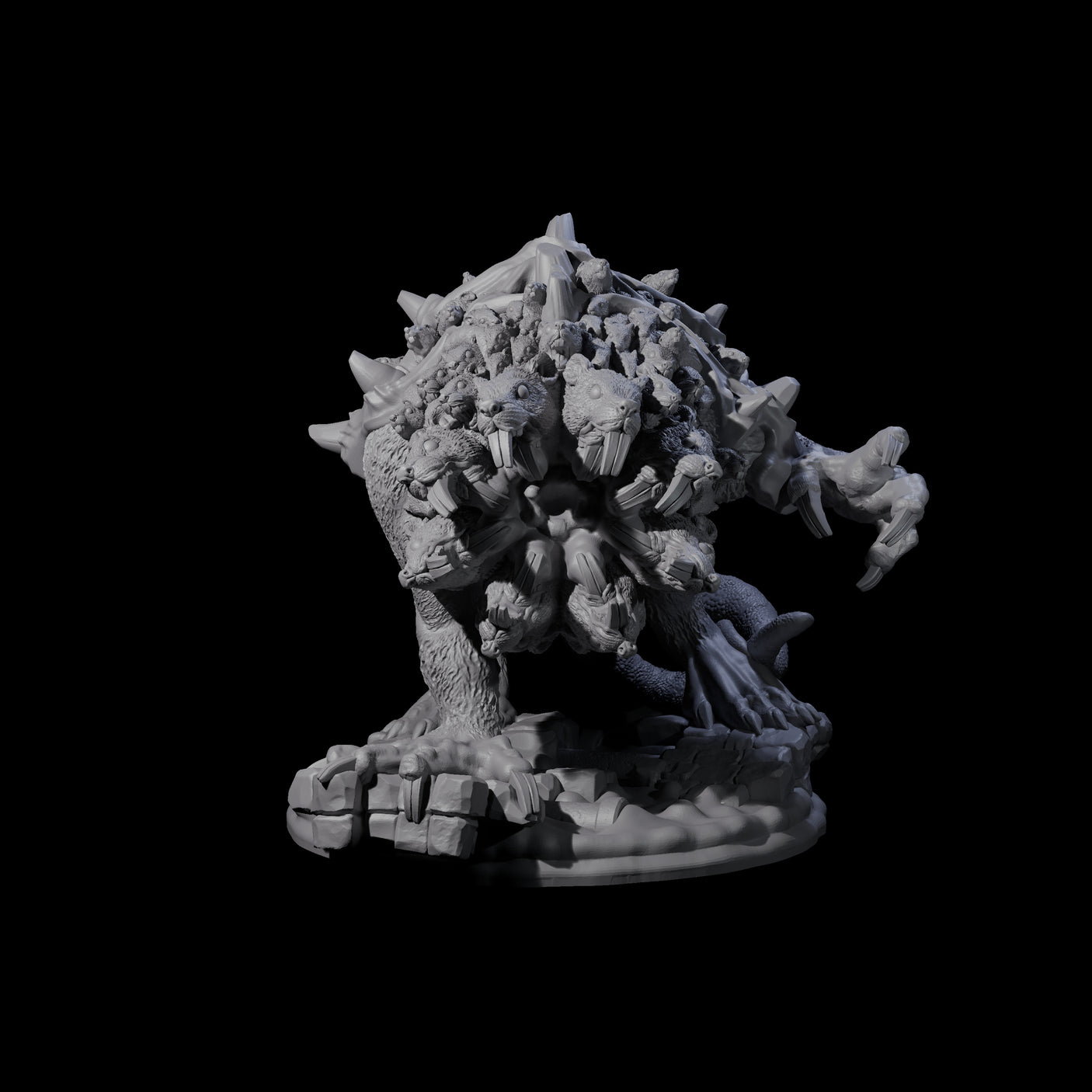 Mutated Ratking Thing Miniature for Dungeons and Dragons, Pathfinder or other TTRPGs