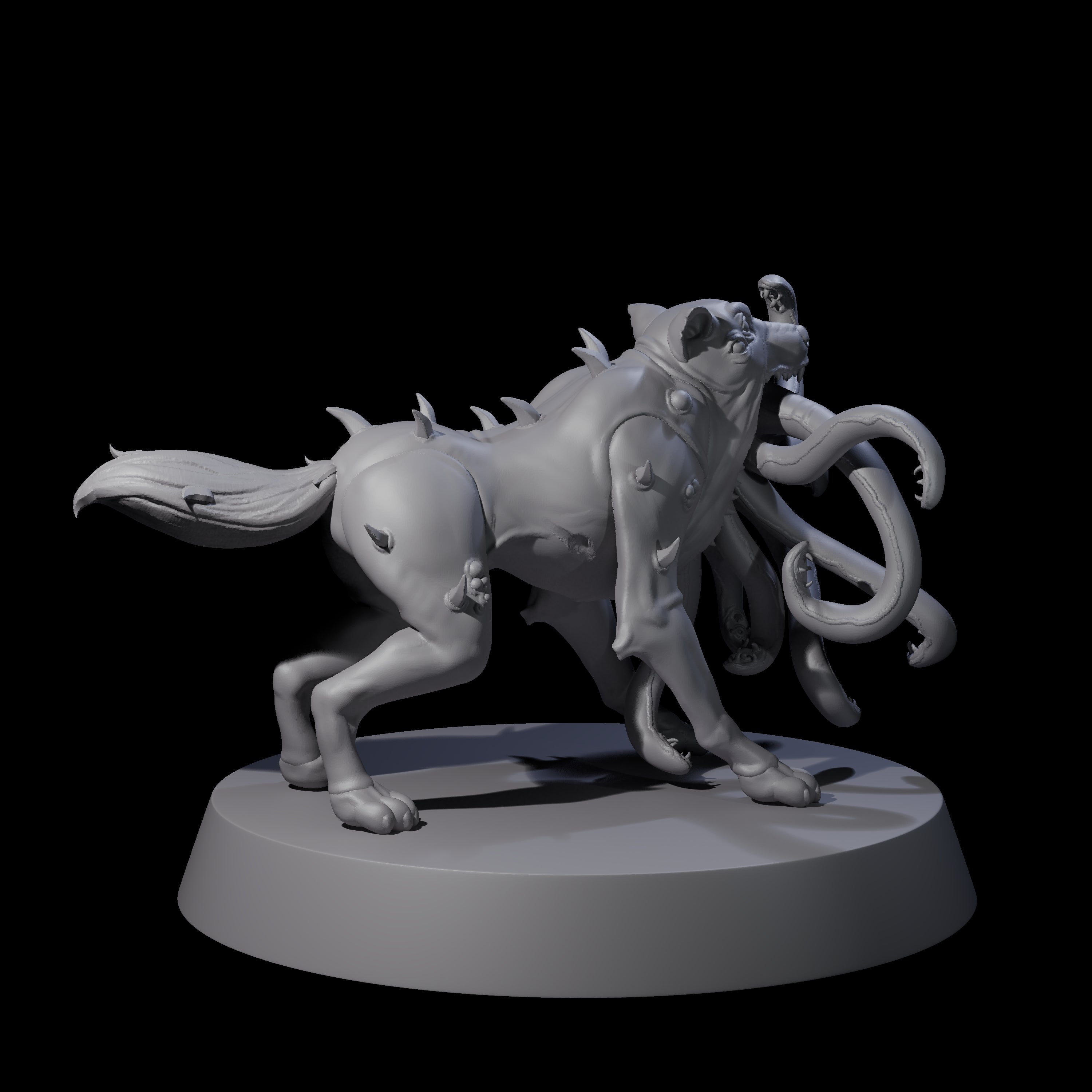 Mutated Tentacle Dog Miniature for Dungeons and Dragons, Pathfinder or other TTRPGs