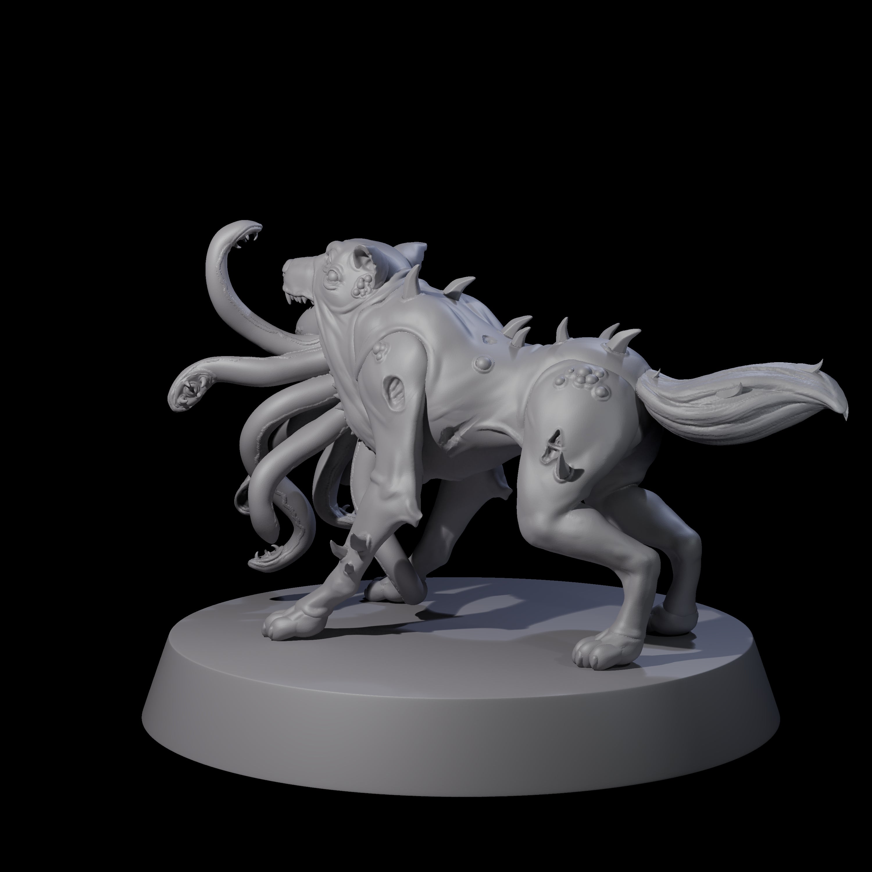 Mutated Tentacle Dog Miniature for Dungeons and Dragons, Pathfinder or other TTRPGs
