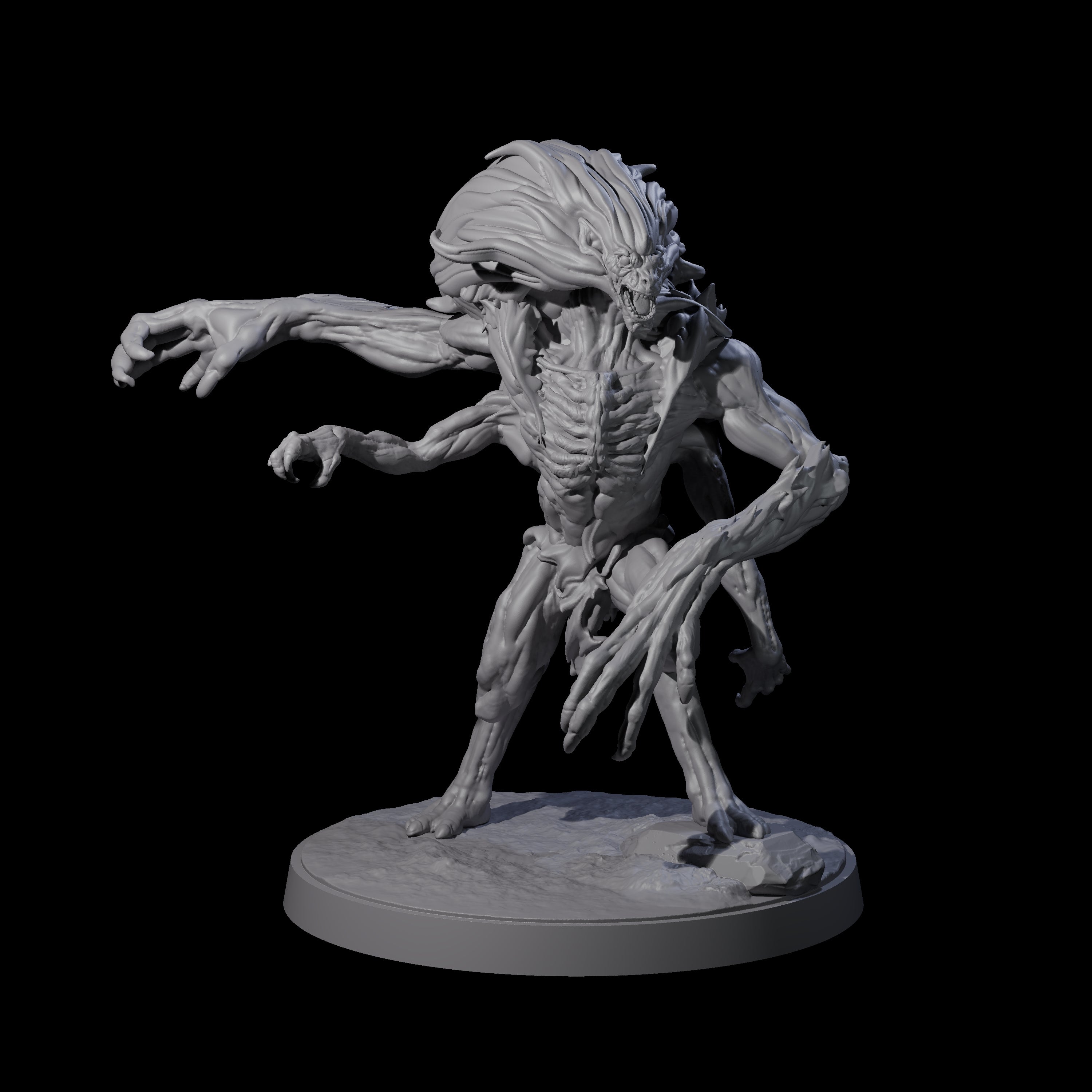 Mutated Wyrmspawn C Miniature for Dungeons and Dragons, Pathfinder or other TTRPGs