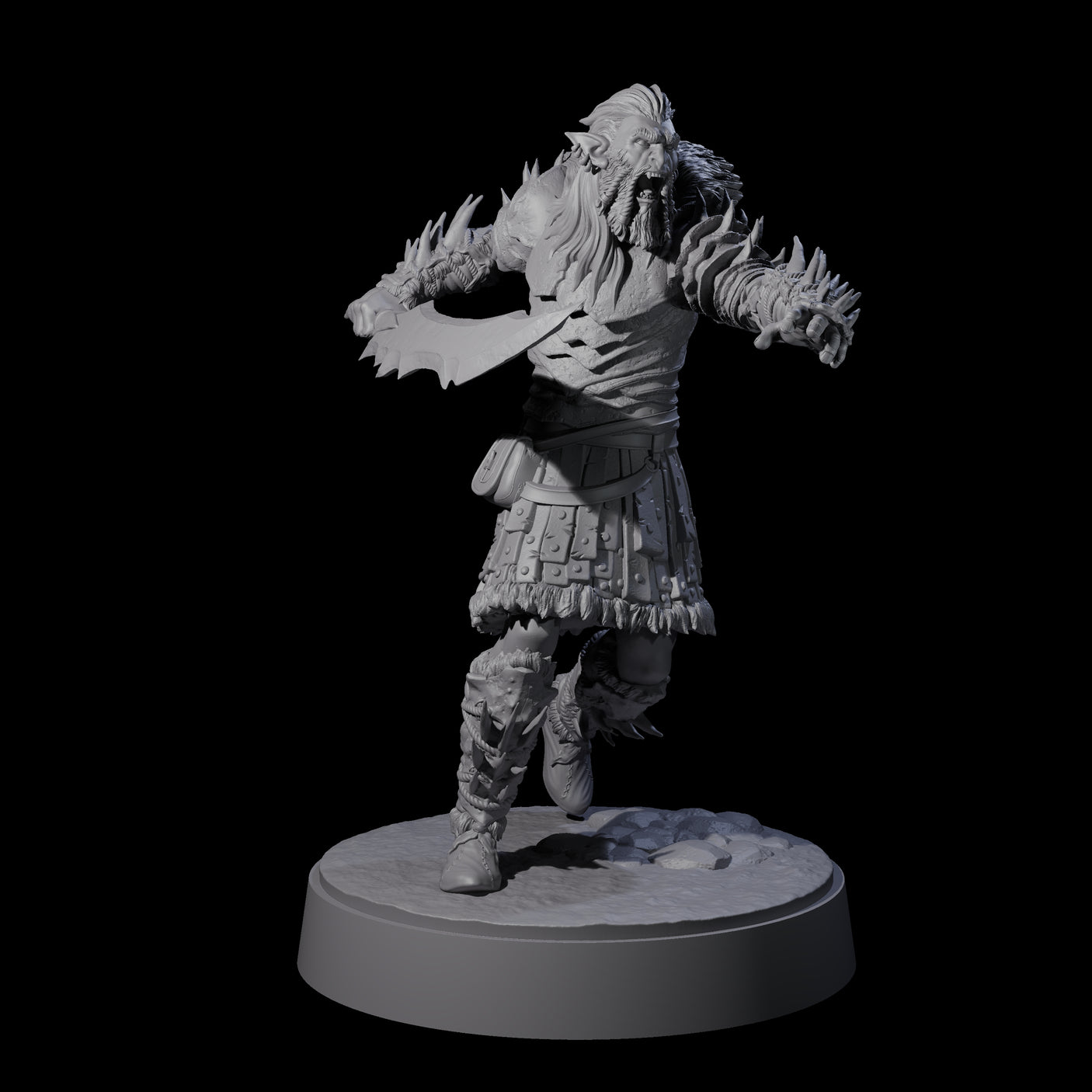 Mutton Chops Hobgoblin C Miniature for Dungeons and Dragons, Pathfinder or other TTRPGs