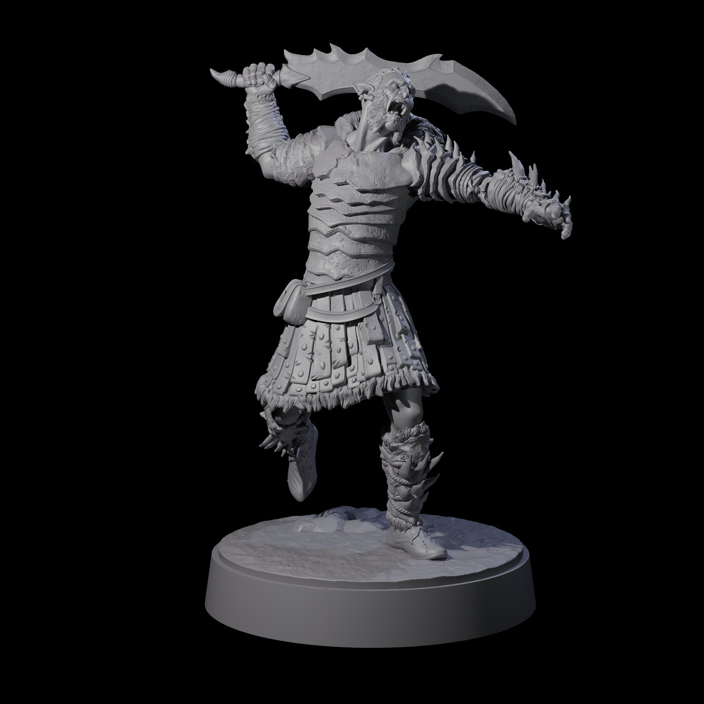 Mutton Chops Hobgoblin D Miniature for Dungeons and Dragons, Pathfinder or other TTRPGs