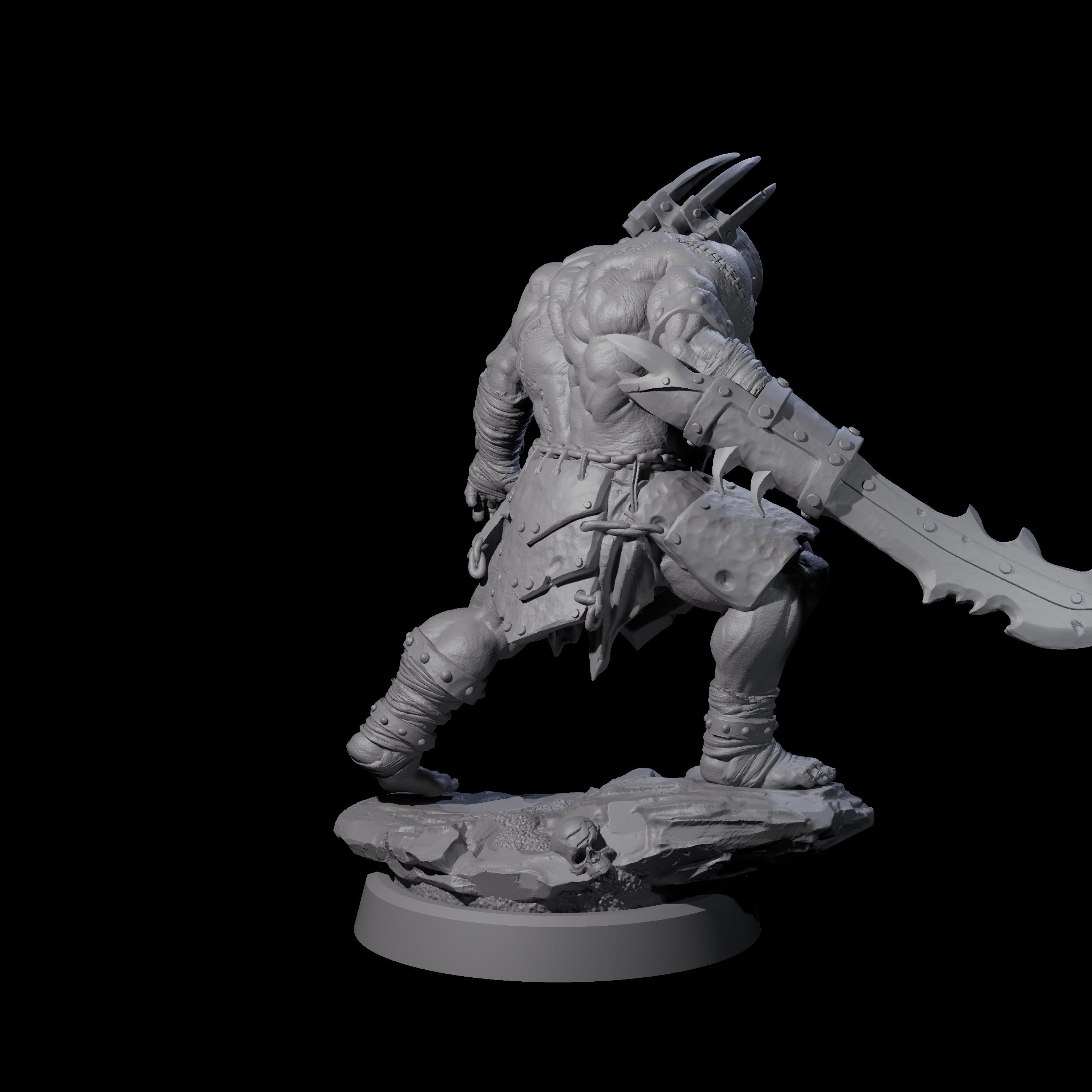 Muzzled Orc Pit Fighter Miniature for Dungeons and Dragons, Pathfinder or other TTRPGs