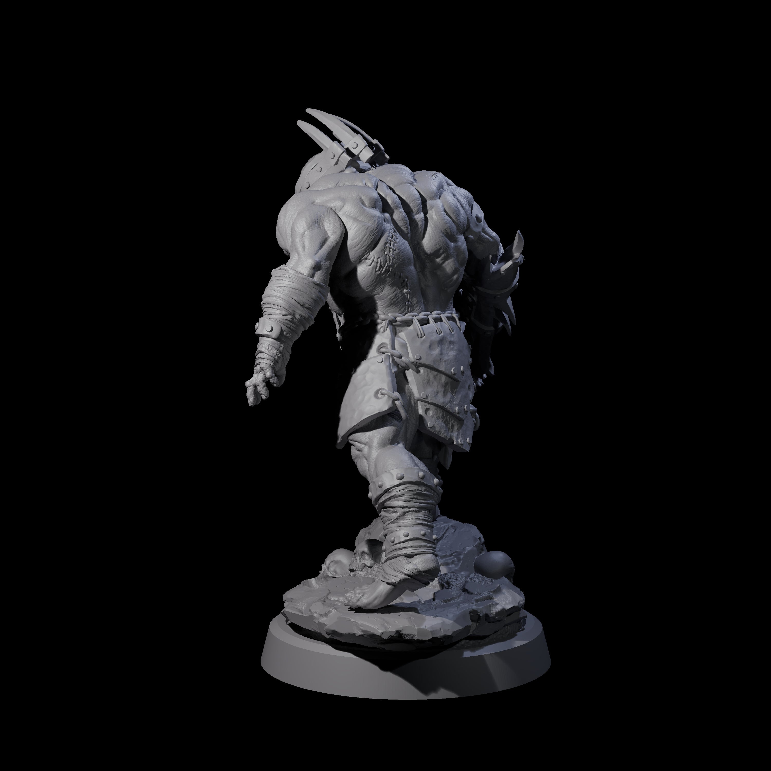 Muzzled Orc Pit Fighter Miniature for Dungeons and Dragons, Pathfinder or other TTRPGs