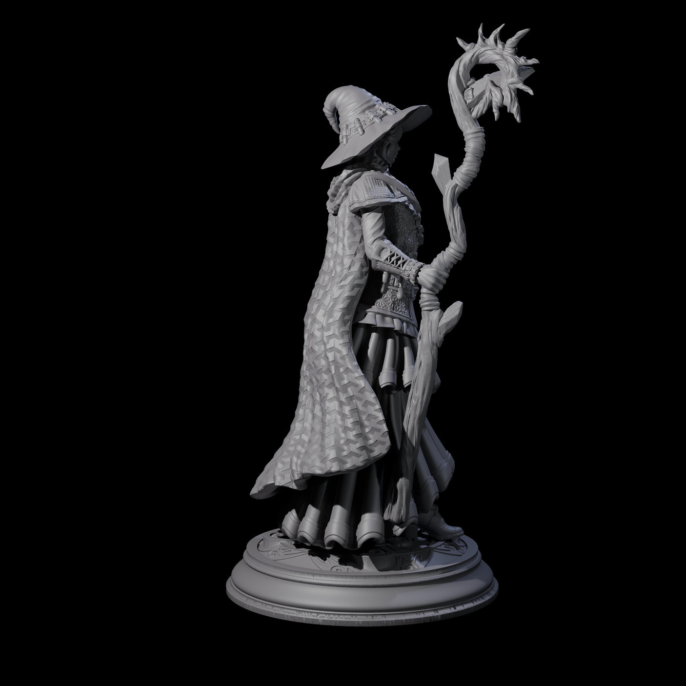 Mysterious Witch Miniature for Dungeons and Dragons, Pathfinder or other TTRPGs