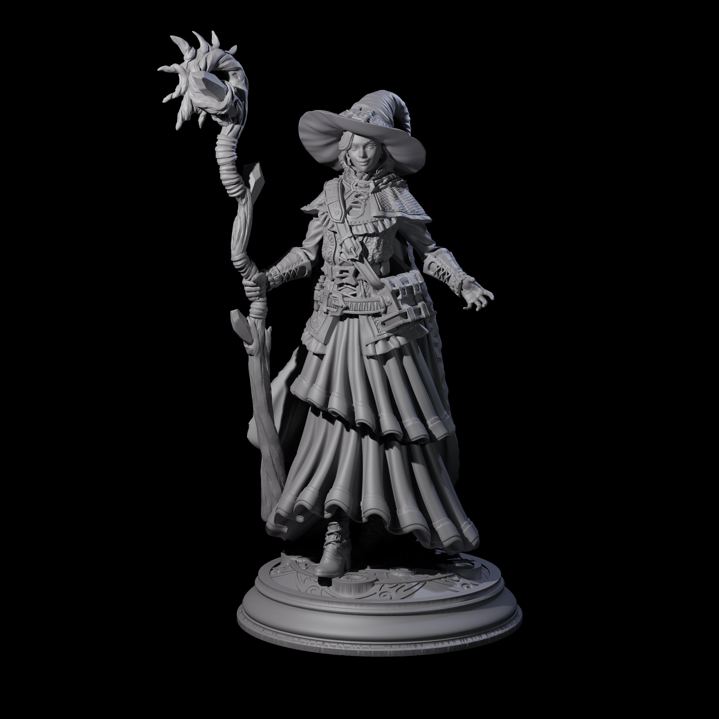 Mysterious Witch Miniature for Dungeons and Dragons, Pathfinder or other TTRPGs