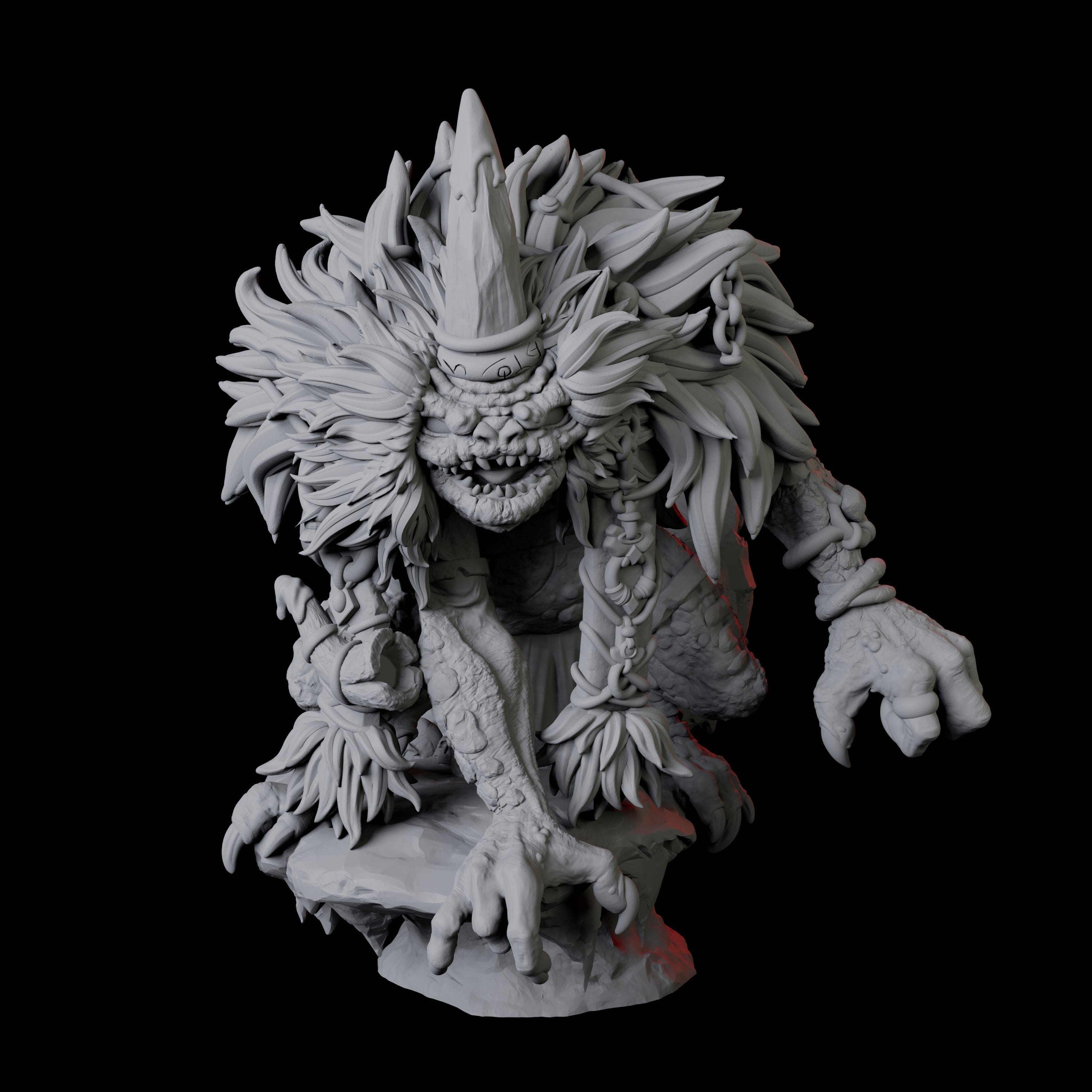 Mystic Boggard Swampseer Miniature for Dungeons and Dragons, Pathfinder or other TTRPGs