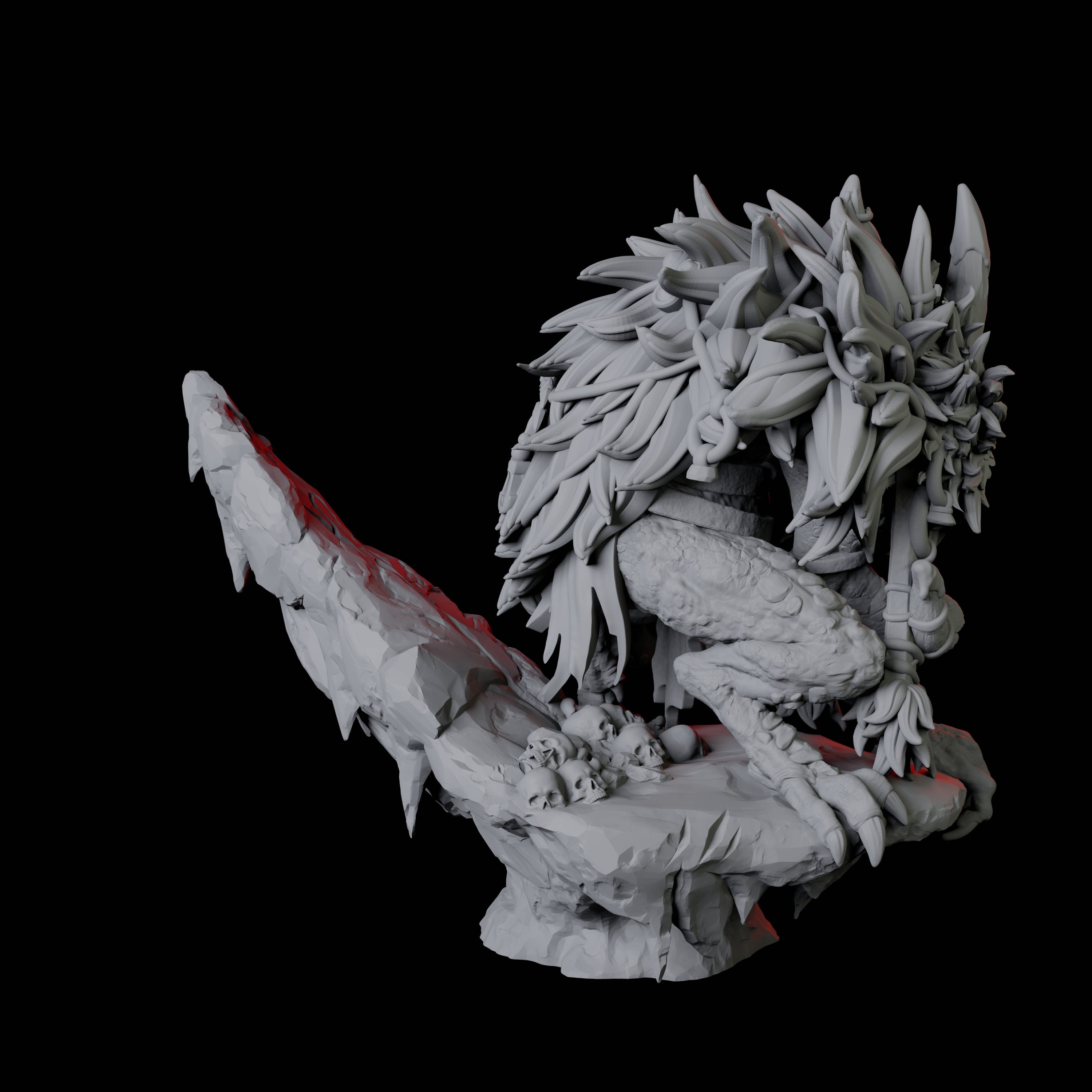 Mystic Boggard Swampseer Miniature for Dungeons and Dragons, Pathfinder or other TTRPGs