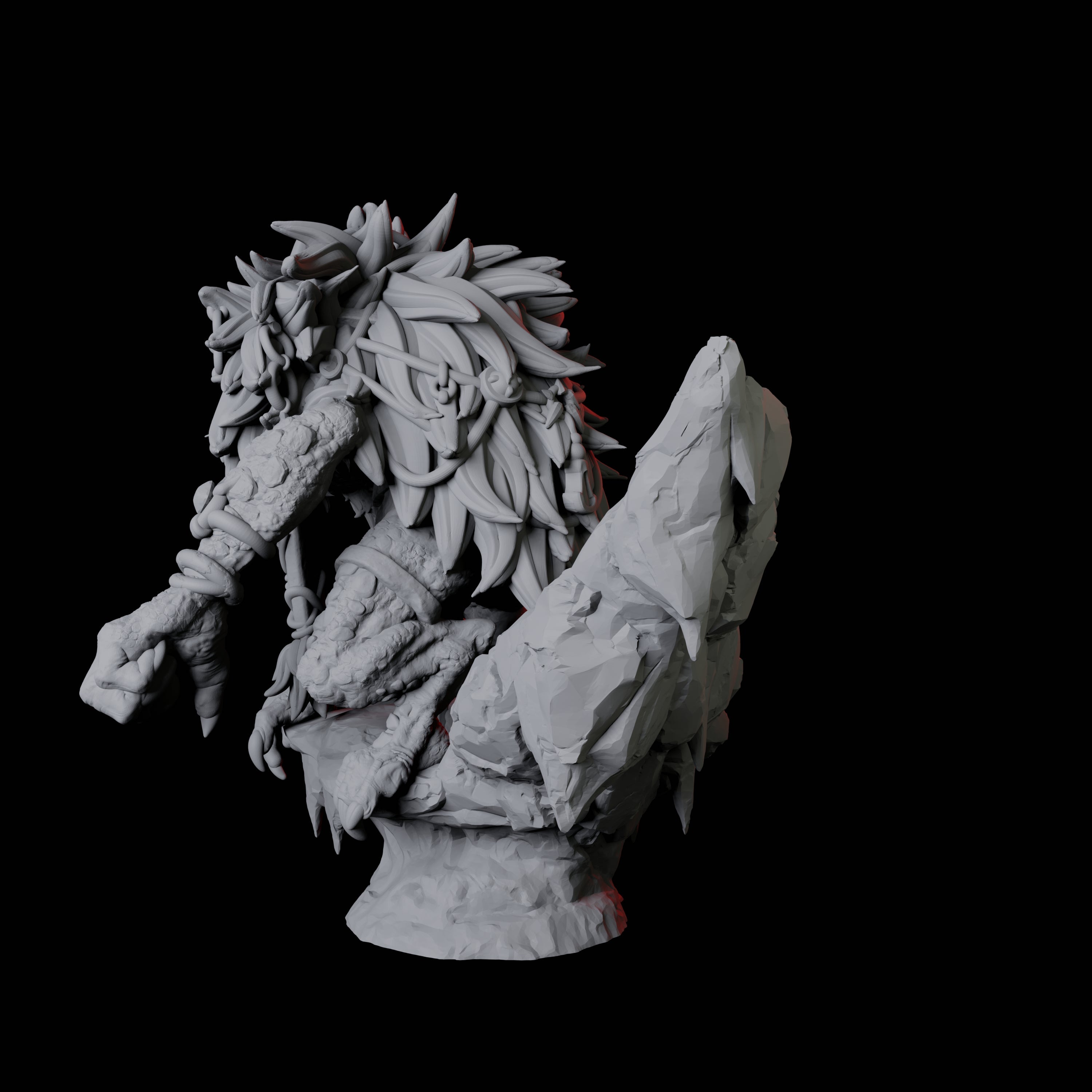 Mystic Boggard Swampseer Miniature for Dungeons and Dragons, Pathfinder or other TTRPGs