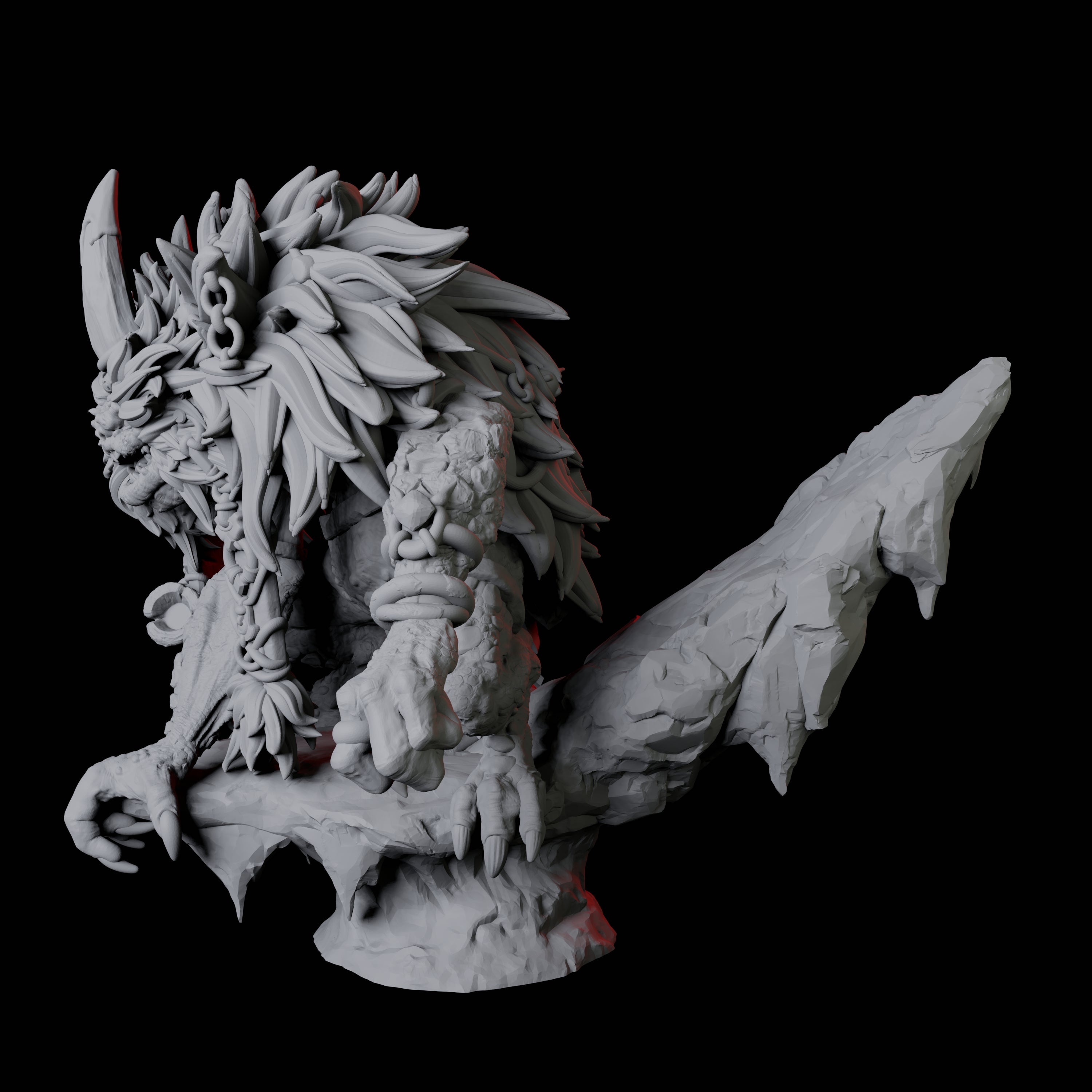 Mystic Boggard Swampseer Miniature for Dungeons and Dragons, Pathfinder or other TTRPGs