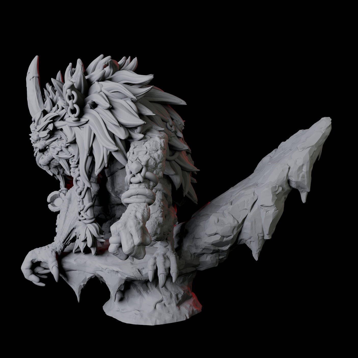 Mystic Boggard Swampseer Miniature for Dungeons and Dragons, Pathfinder or other TTRPGs