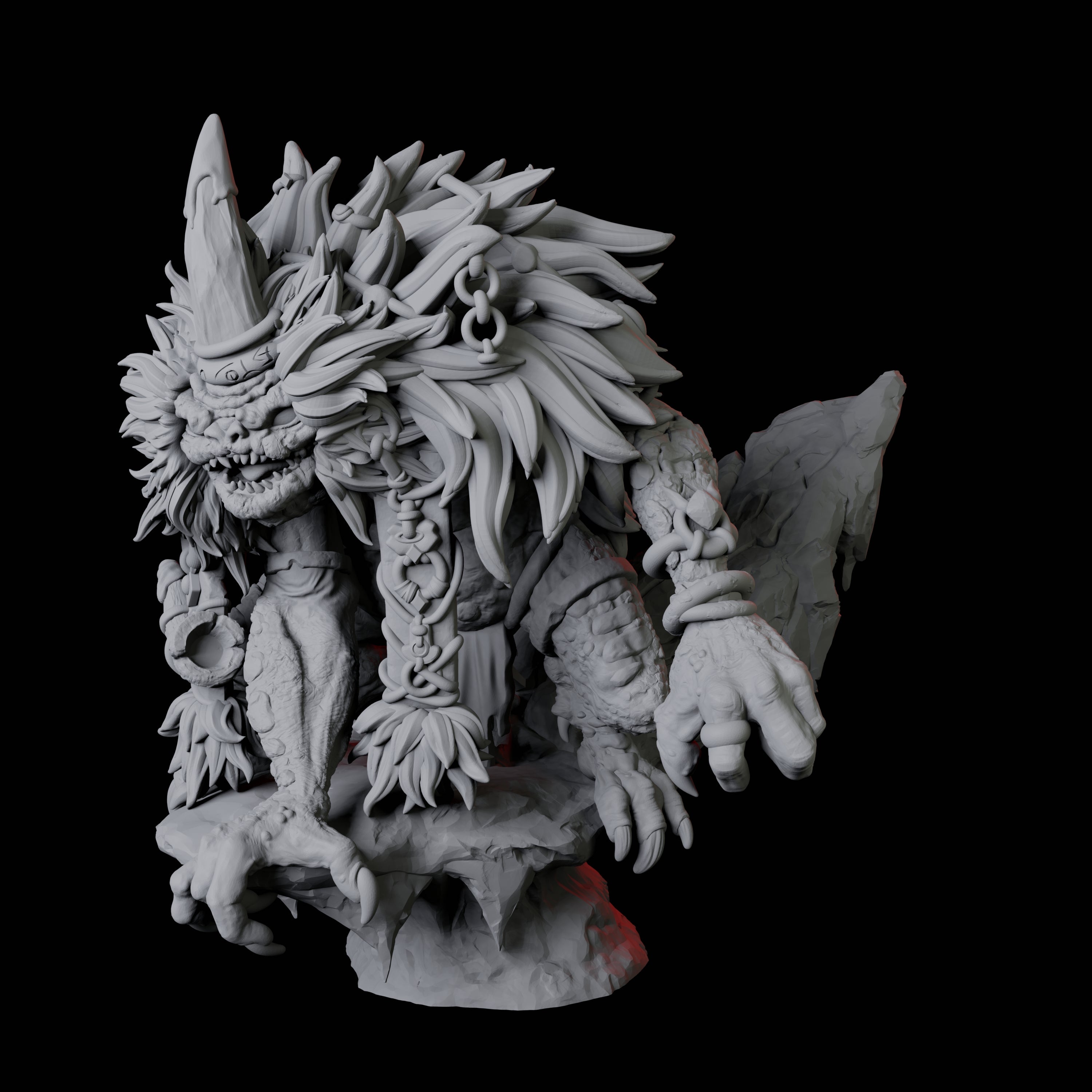 Mystic Boggard Swampseer Miniature for Dungeons and Dragons, Pathfinder or other TTRPGs