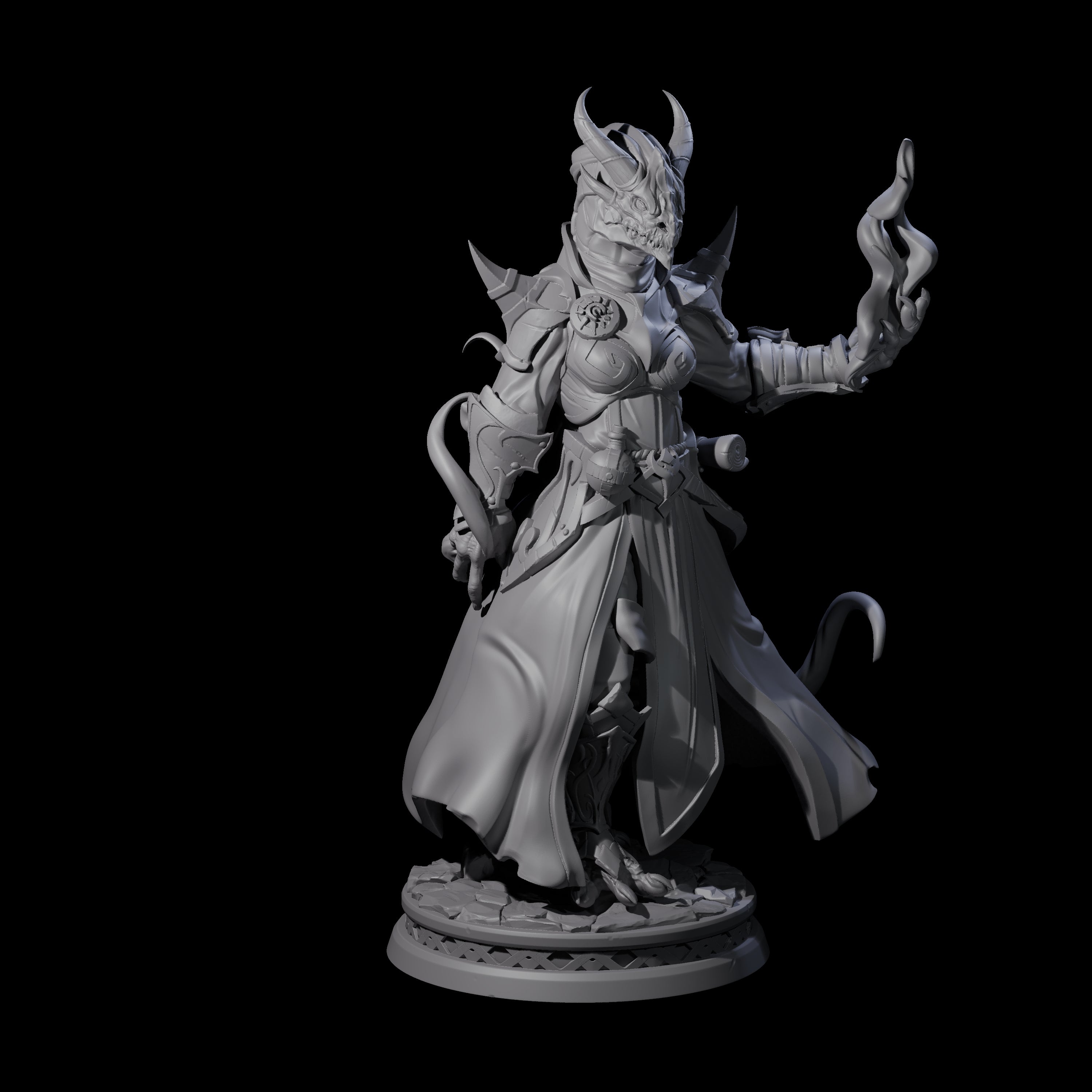 Mystical Dragonborn Sorcerer Miniature for Dungeons and Dragons, Pathfinder or other TTRPGs