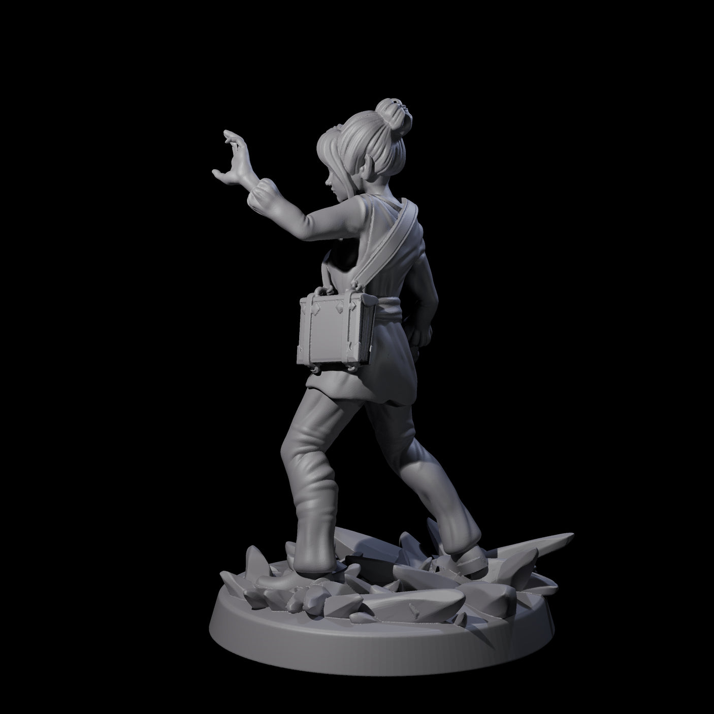 Mystical Human Crystal Wizard Miniature for Dungeons and Dragons, Pathfinder or other TTRPGs