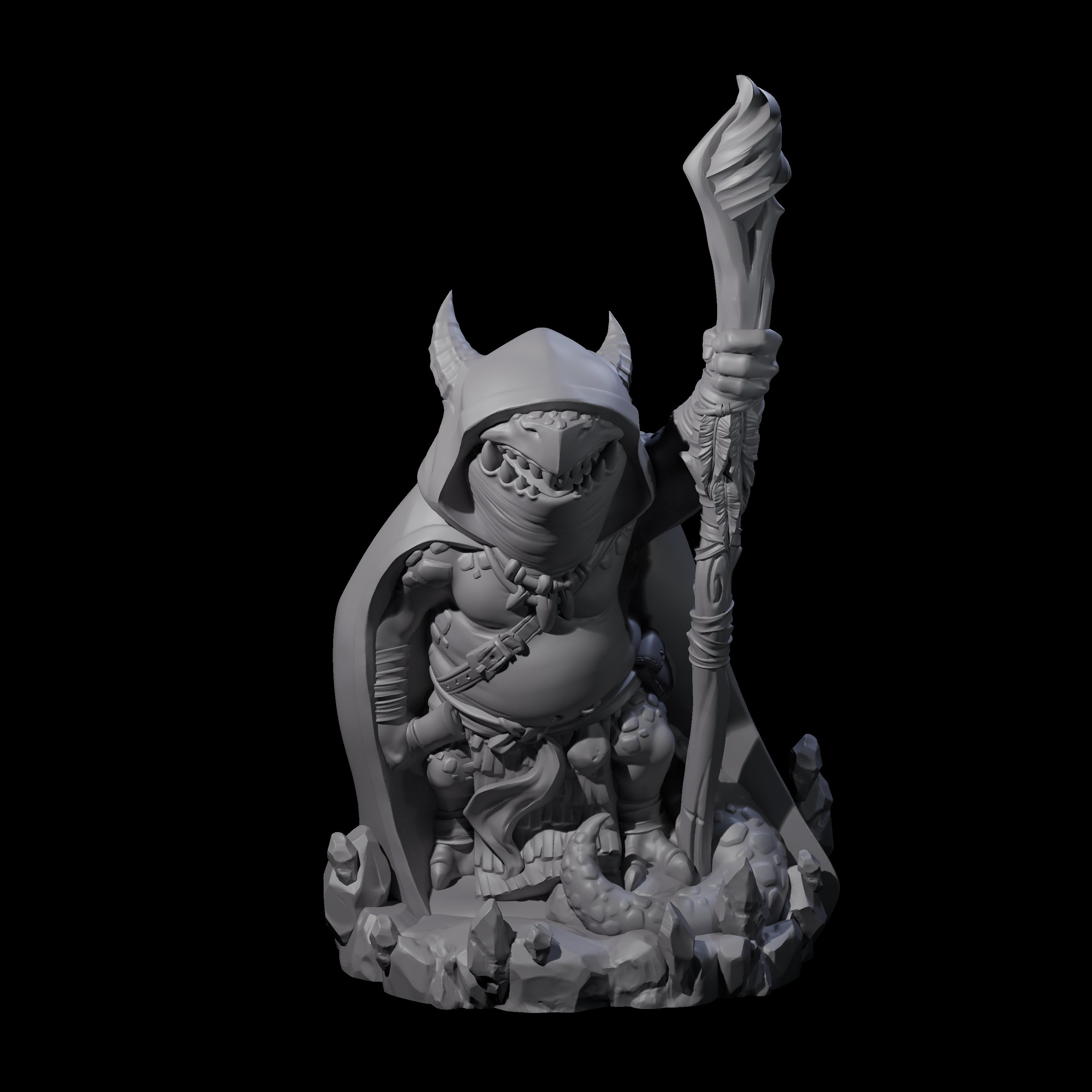 Mystical Kobold Mage Miniature for Dungeons and Dragons, Pathfinder or other TTRPGs