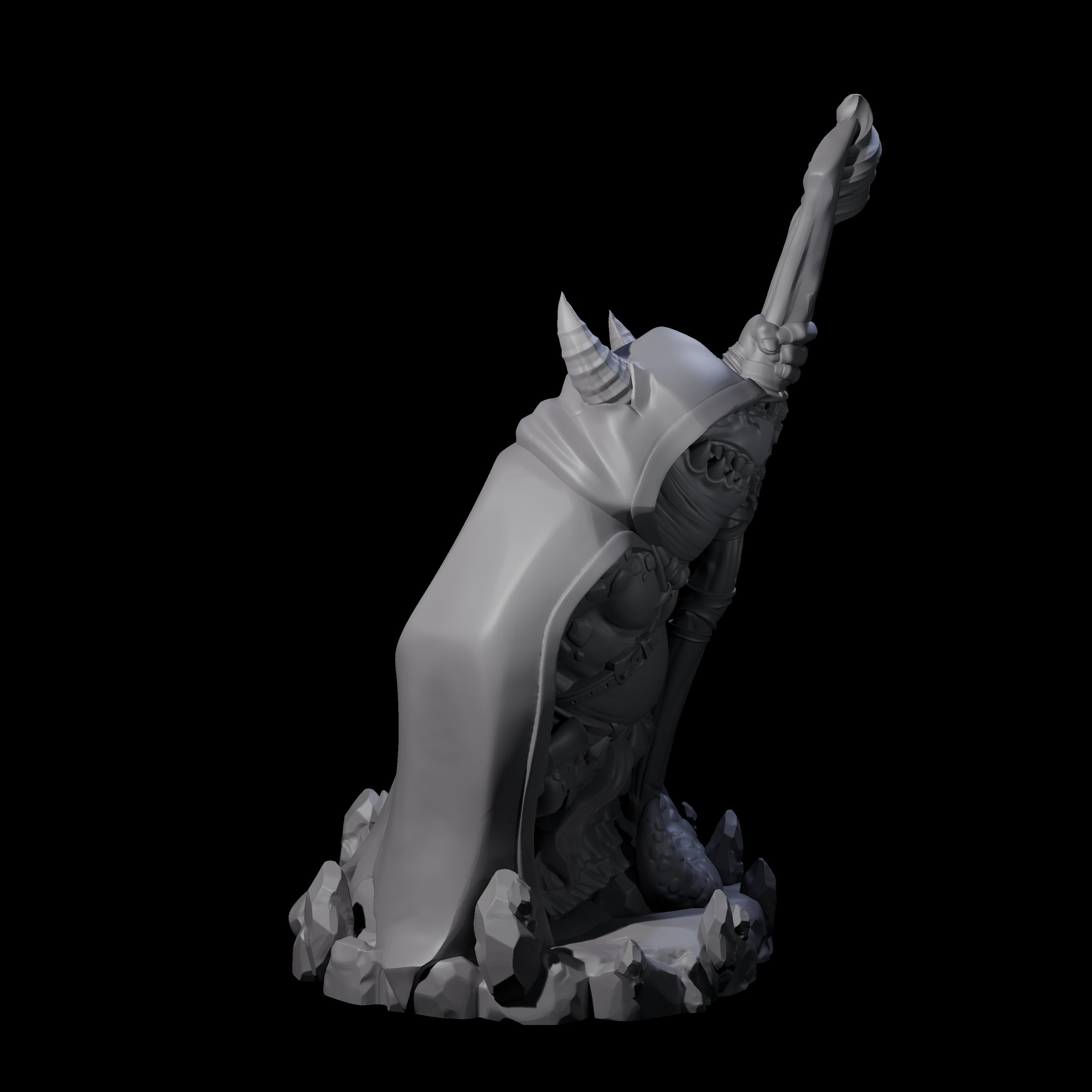 Mystical Kobold Mage Miniature for Dungeons and Dragons, Pathfinder or other TTRPGs