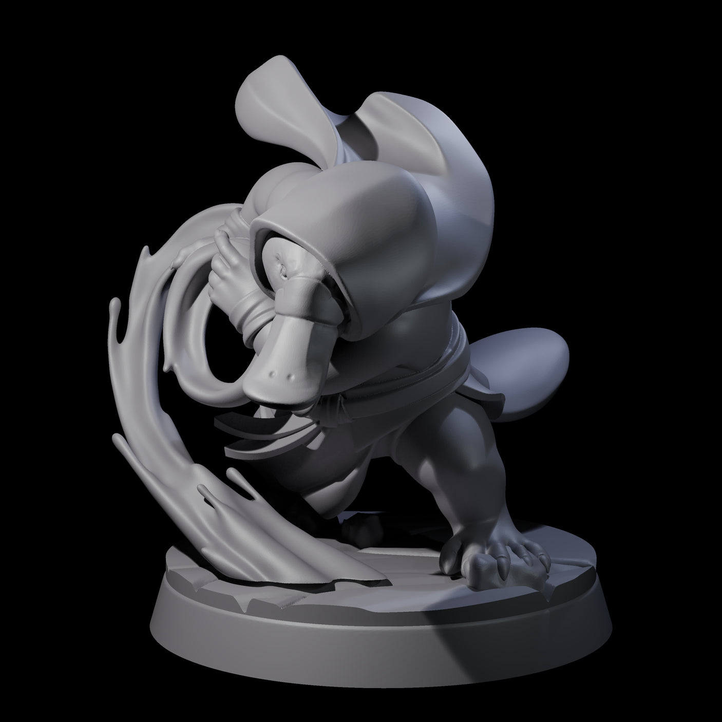 Mystical Platypus Waterbender Miniature for Dungeons and Dragons, Pathfinder or other TTRPGs