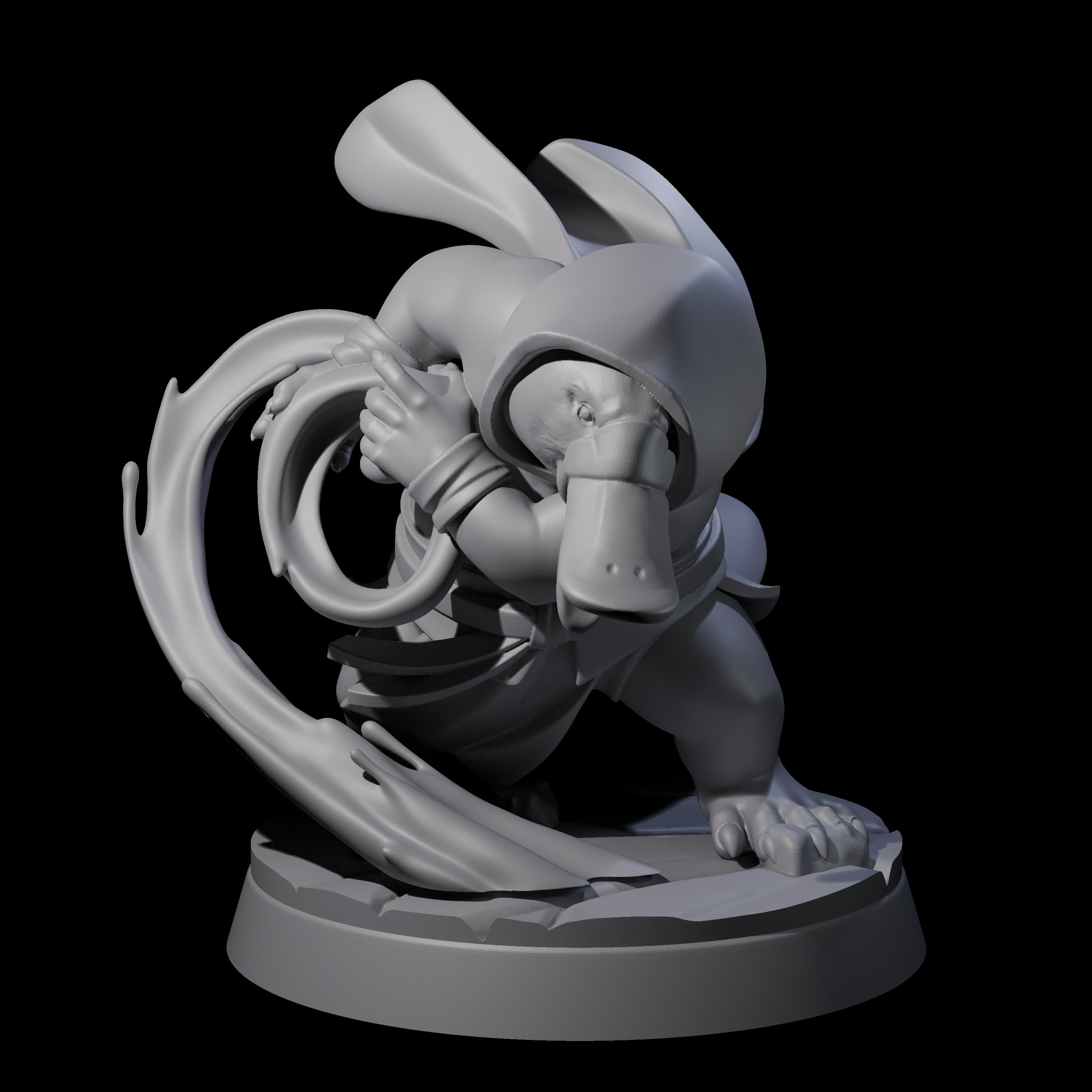 Mystical Platypus Waterbender Miniature for Dungeons and Dragons, Pathfinder or other TTRPGs