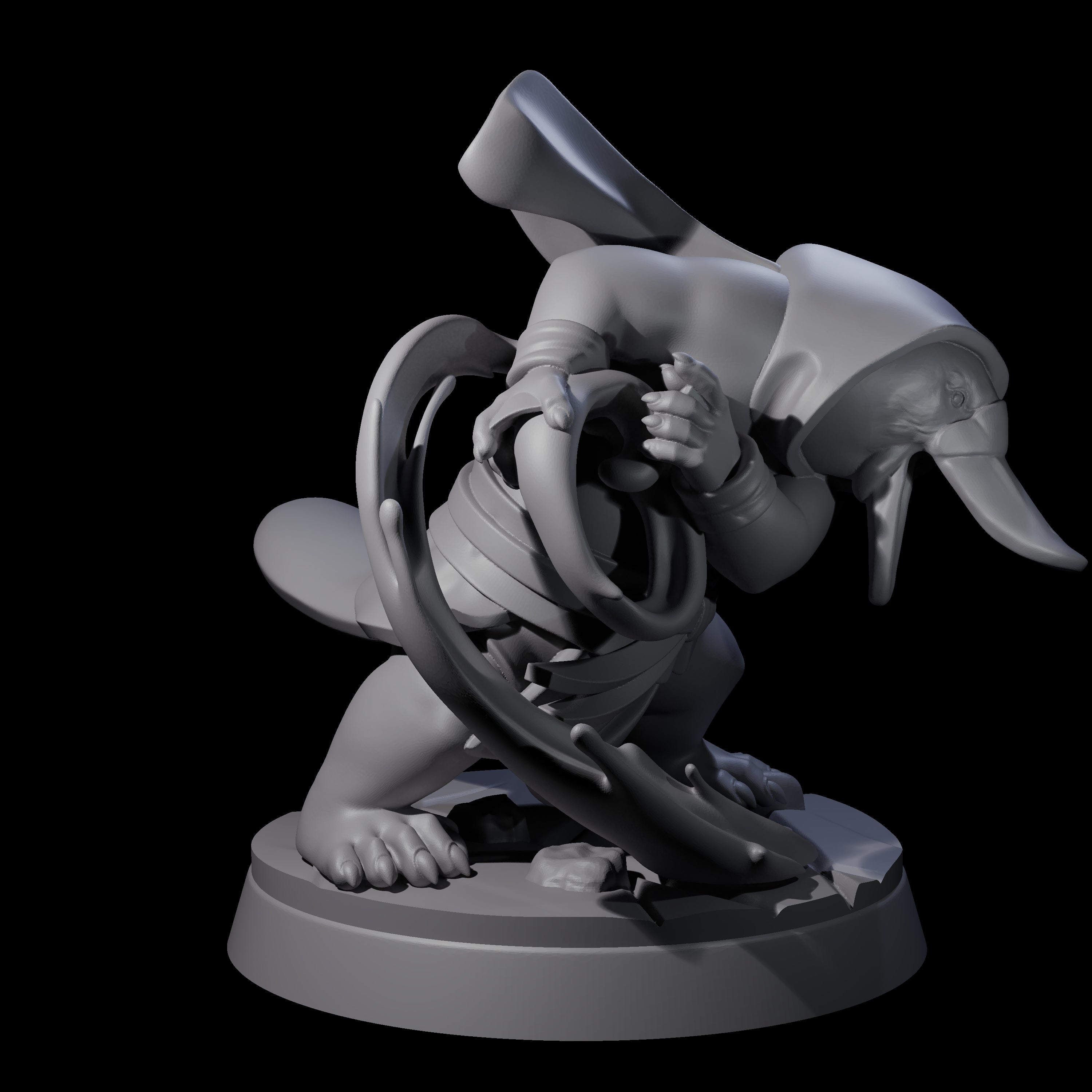 Mystical Platypus Waterbender Miniature for Dungeons and Dragons, Pathfinder or other TTRPGs