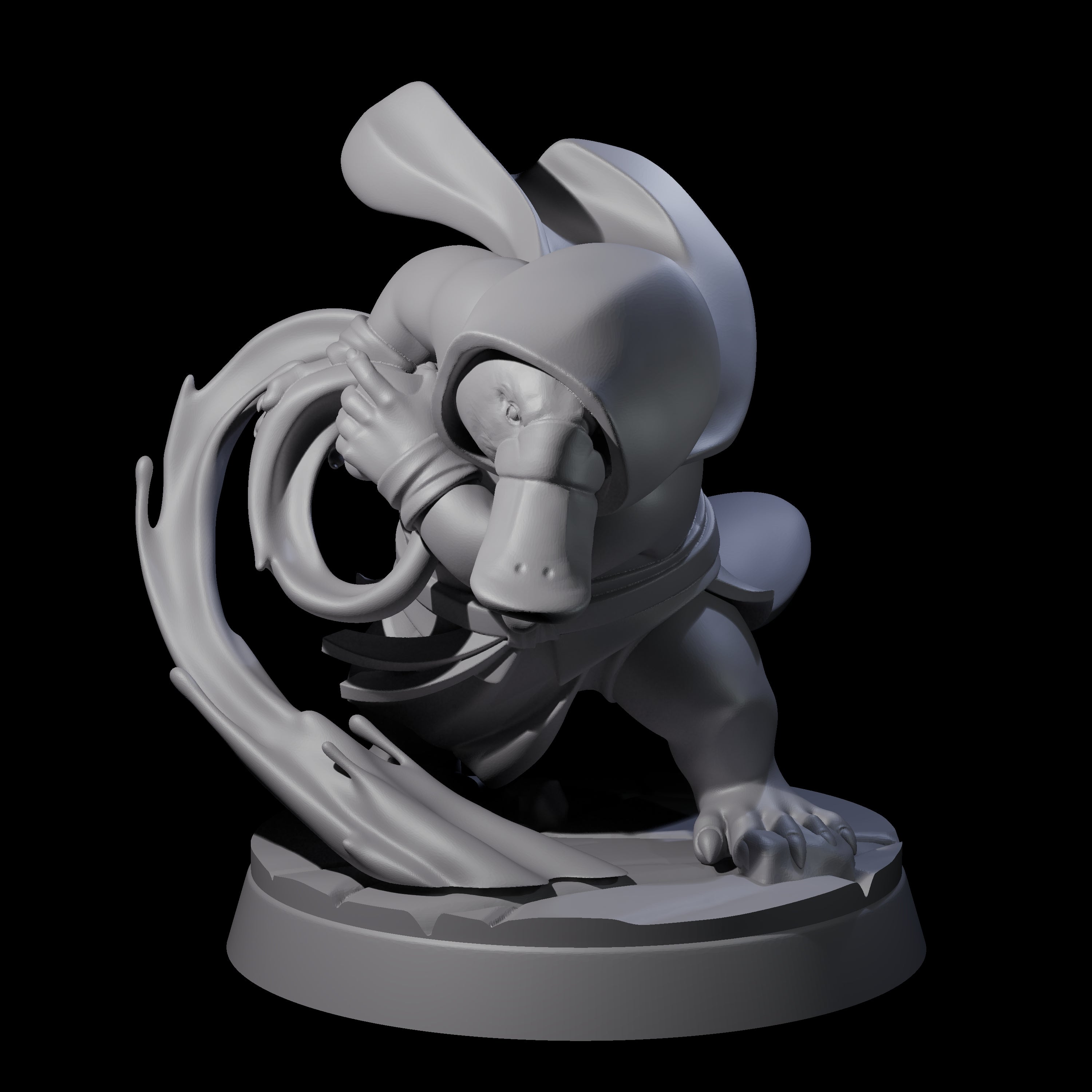 Mystical Platypus Waterbender Miniature for Dungeons and Dragons, Pathfinder or other TTRPGs