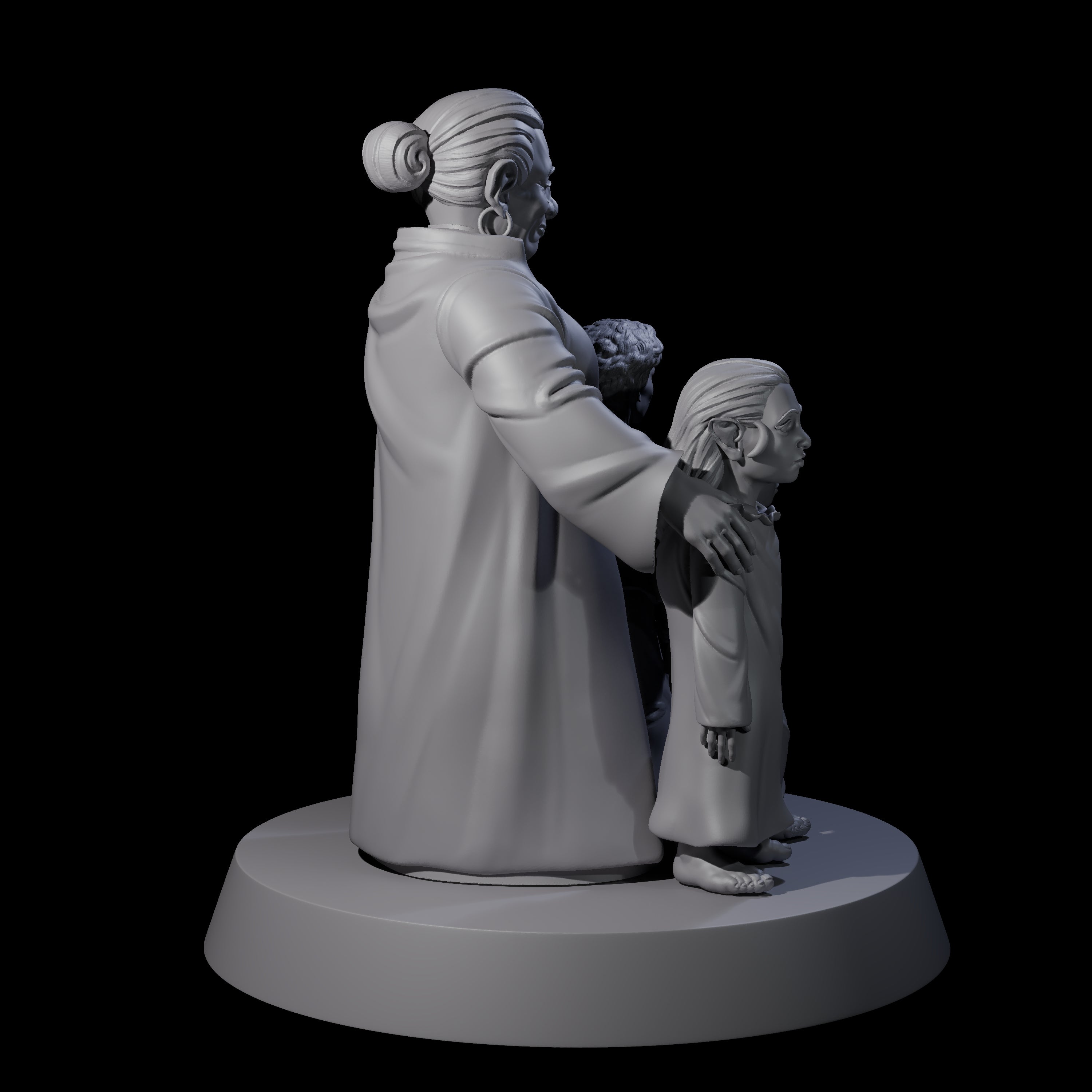 Nana and the Orphans Miniature for Dungeons and Dragons, Pathfinder or other TTRPGs