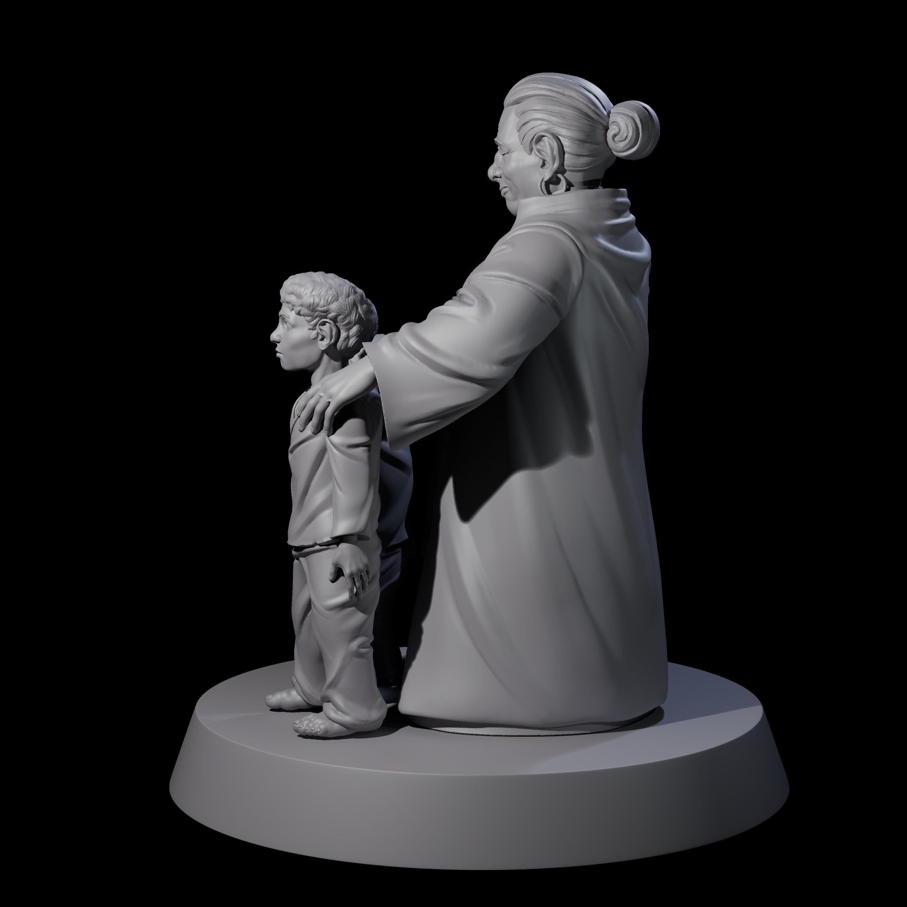 Nana and the Orphans Miniature for Dungeons and Dragons, Pathfinder or other TTRPGs
