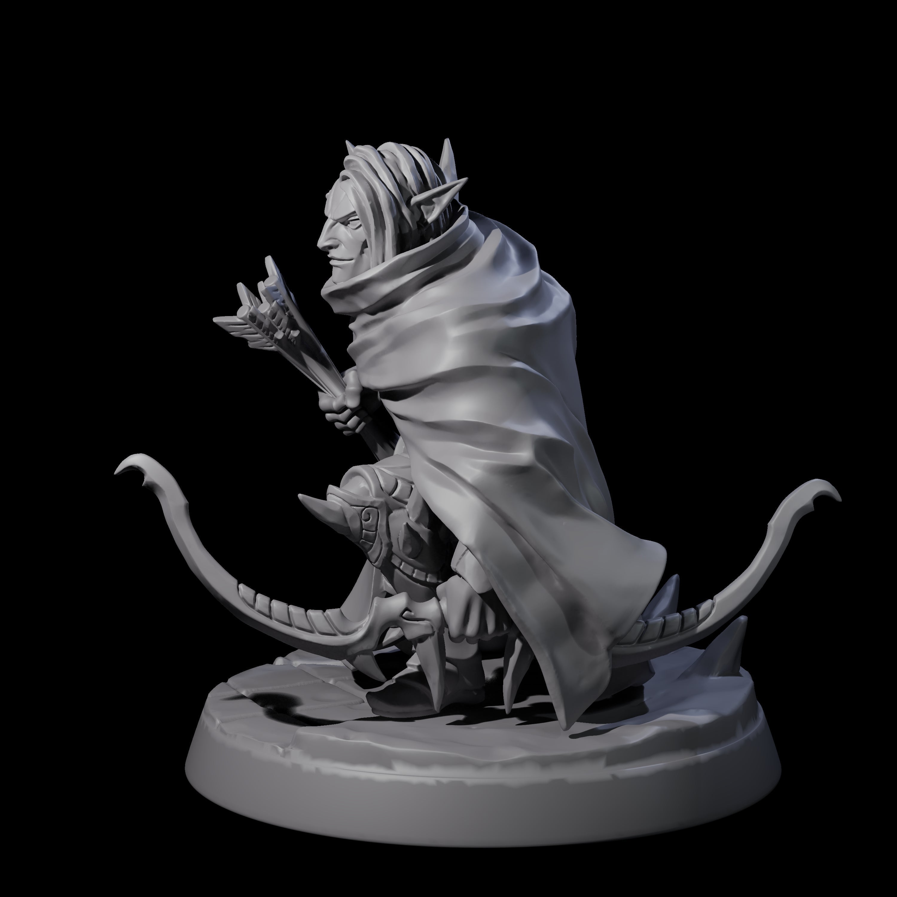 Nefarious Drow Assassin A Miniature for Dungeons and Dragons, Pathfinder or other TTRPGs