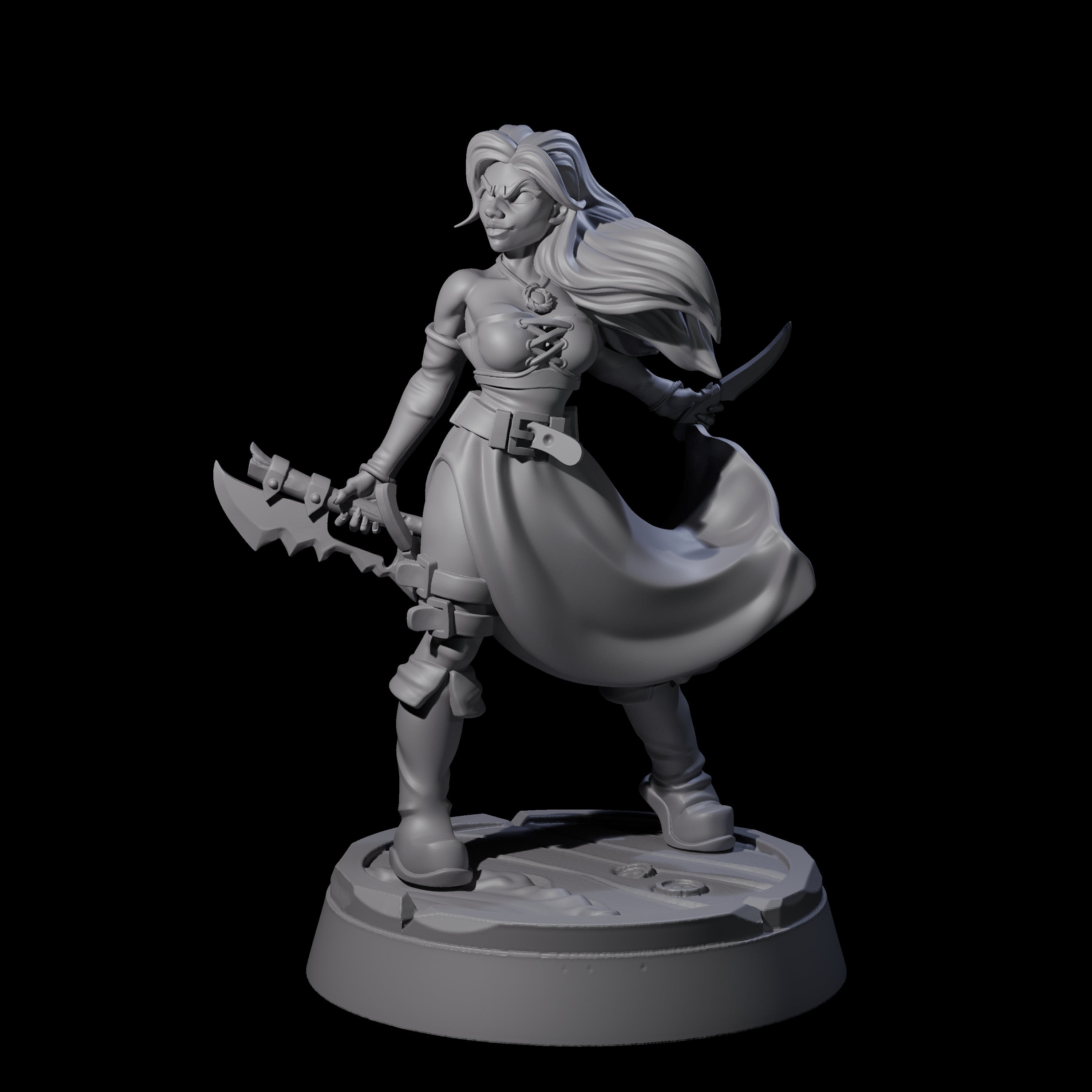 Nefarious Human Crime Boss No Tongue Savana Miniature for Dungeons and Dragons, Pathfinder or other TTRPGs