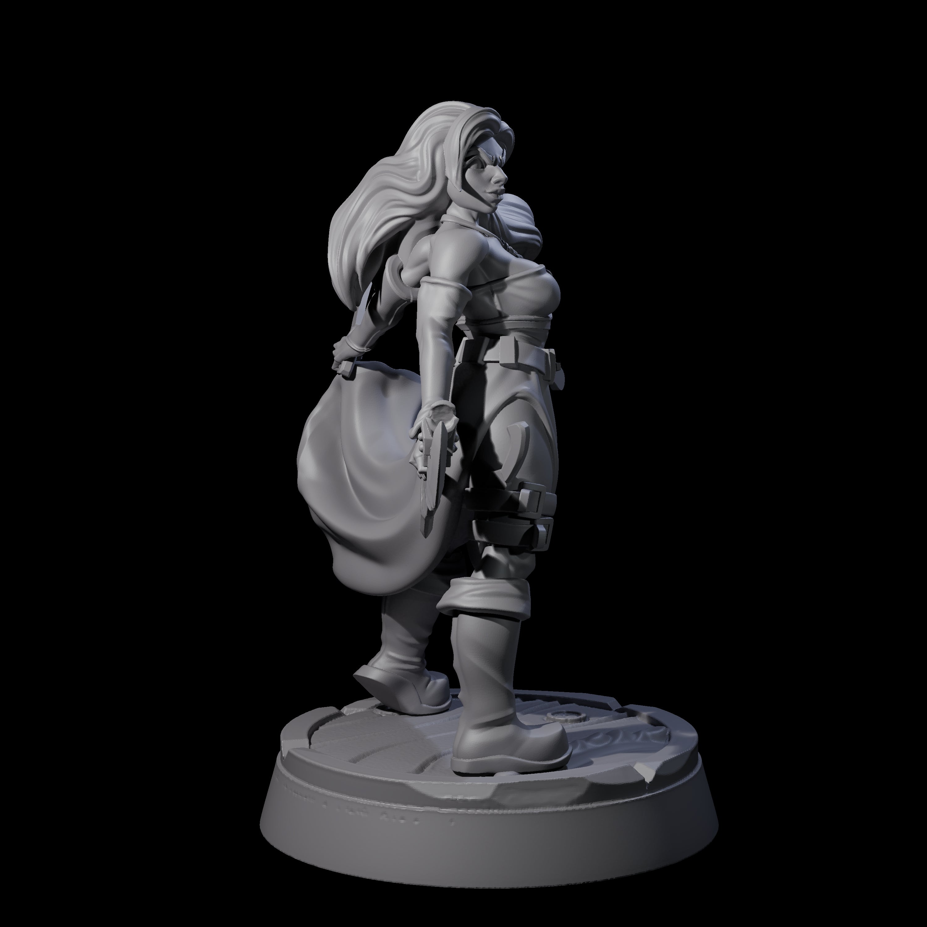 Nefarious Human Crime Boss No Tongue Savana Miniature for Dungeons and Dragons, Pathfinder or other TTRPGs