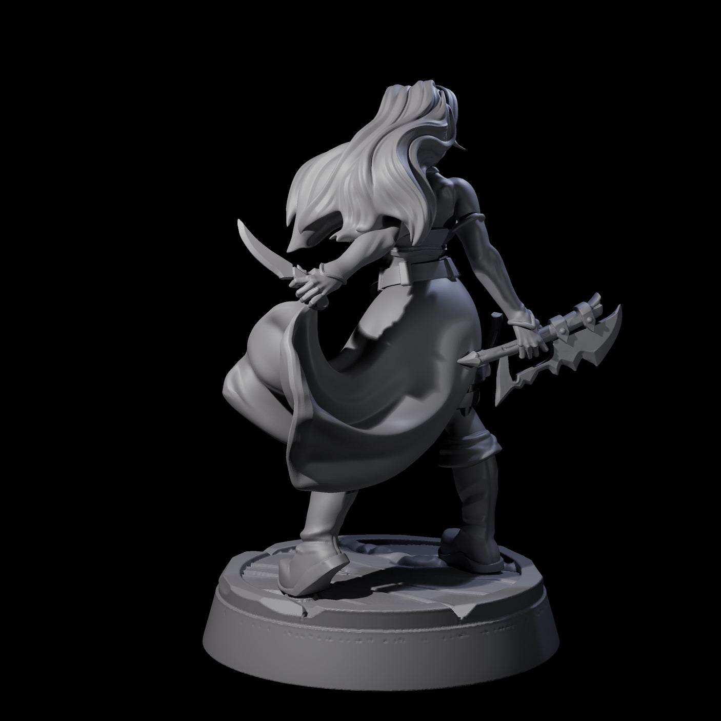 Nefarious Human Crime Boss No Tongue Savana Miniature for Dungeons and Dragons, Pathfinder or other TTRPGs
