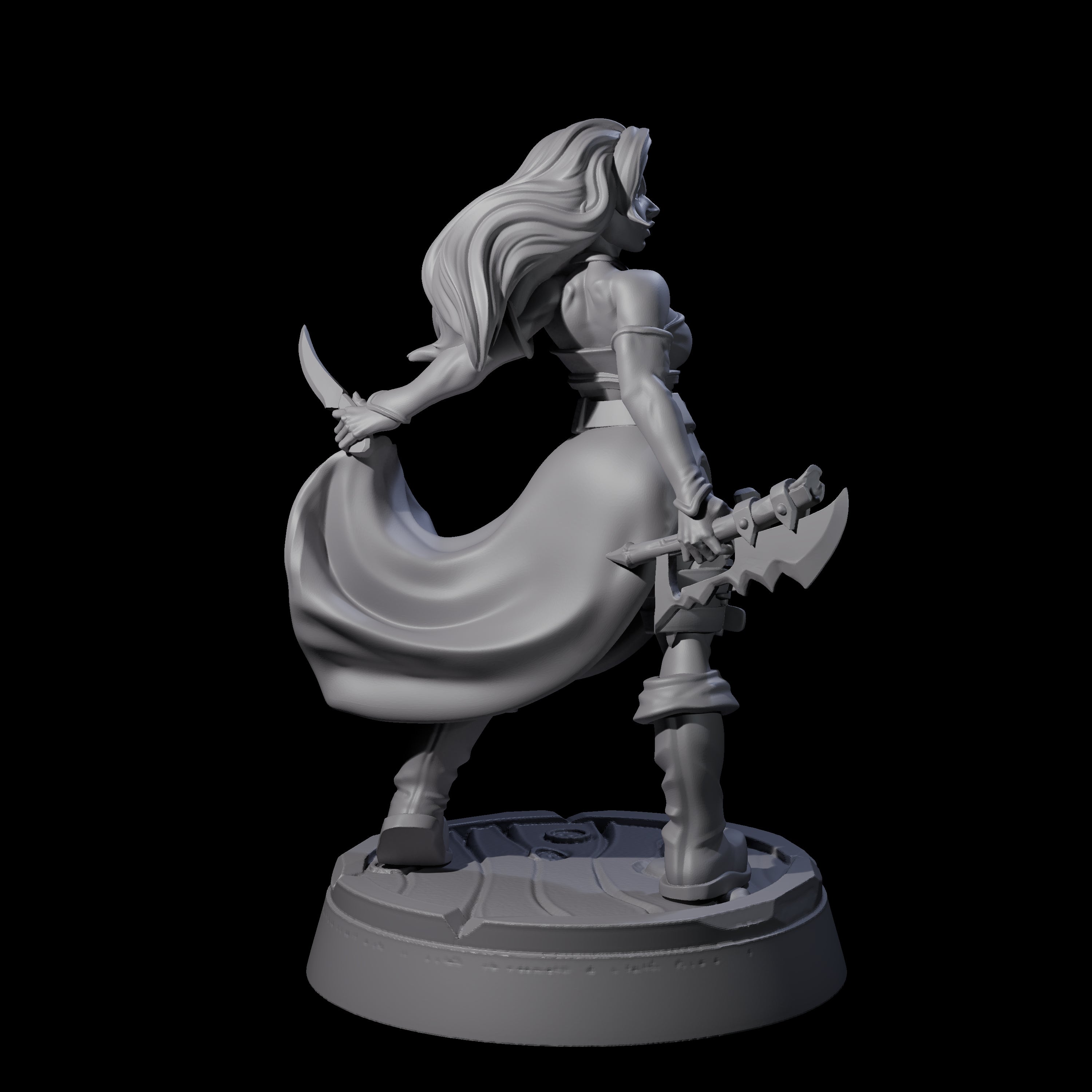 Nefarious Human Crime Boss No Tongue Savana Miniature for Dungeons and Dragons, Pathfinder or other TTRPGs