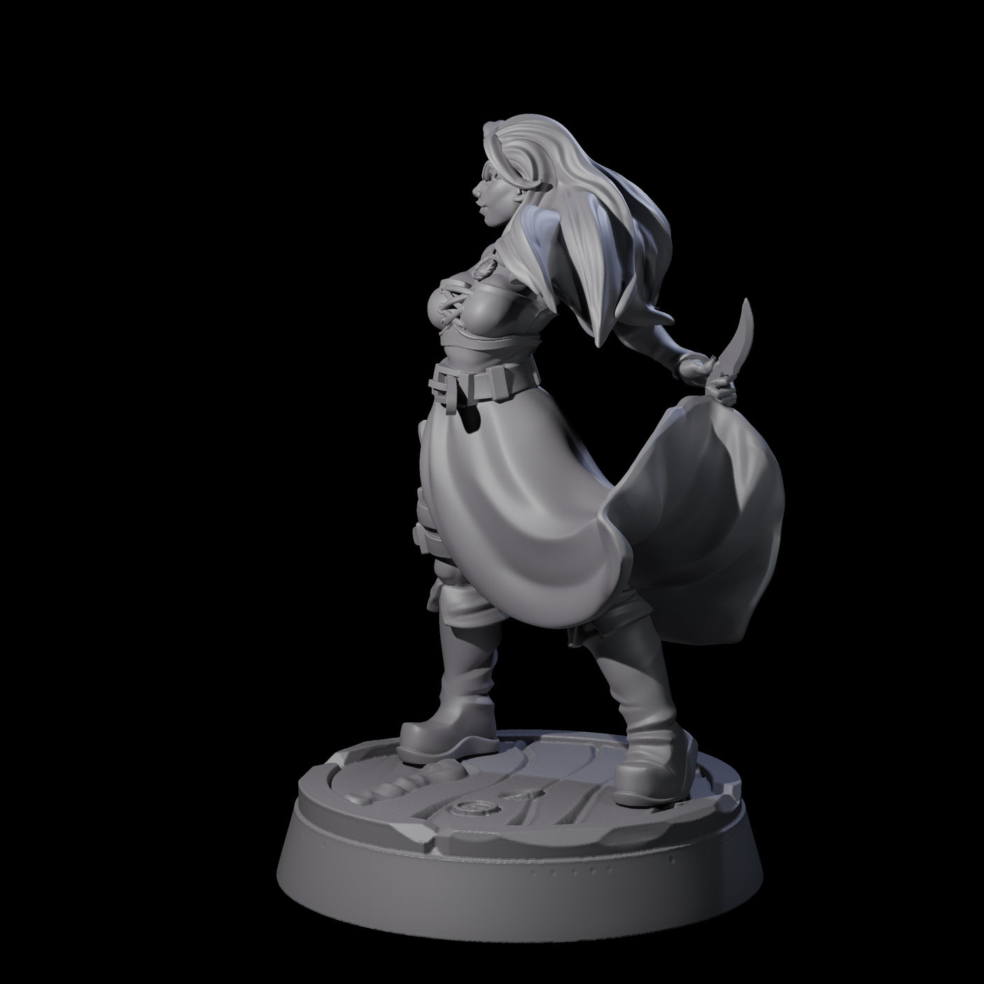 Nefarious Human Crime Boss No Tongue Savana Miniature for Dungeons and Dragons, Pathfinder or other TTRPGs