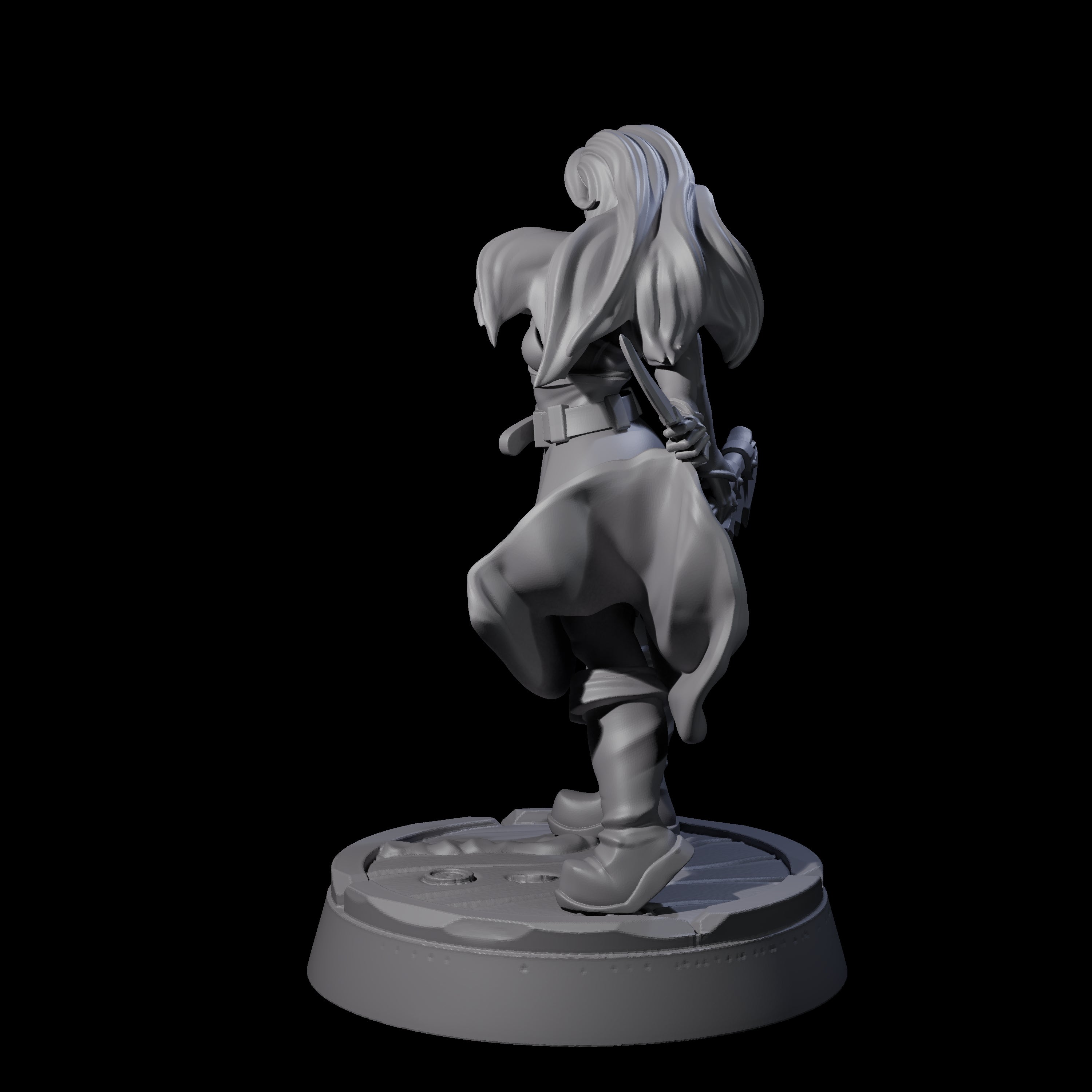 Nefarious Human Crime Boss No Tongue Savana Miniature for Dungeons and Dragons, Pathfinder or other TTRPGs