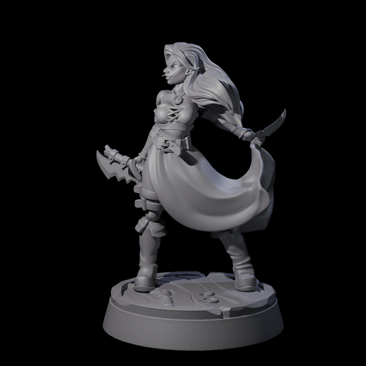 Nefarious Human Crime Boss No Tongue Savana Miniature for Dungeons and Dragons, Pathfinder or other TTRPGs