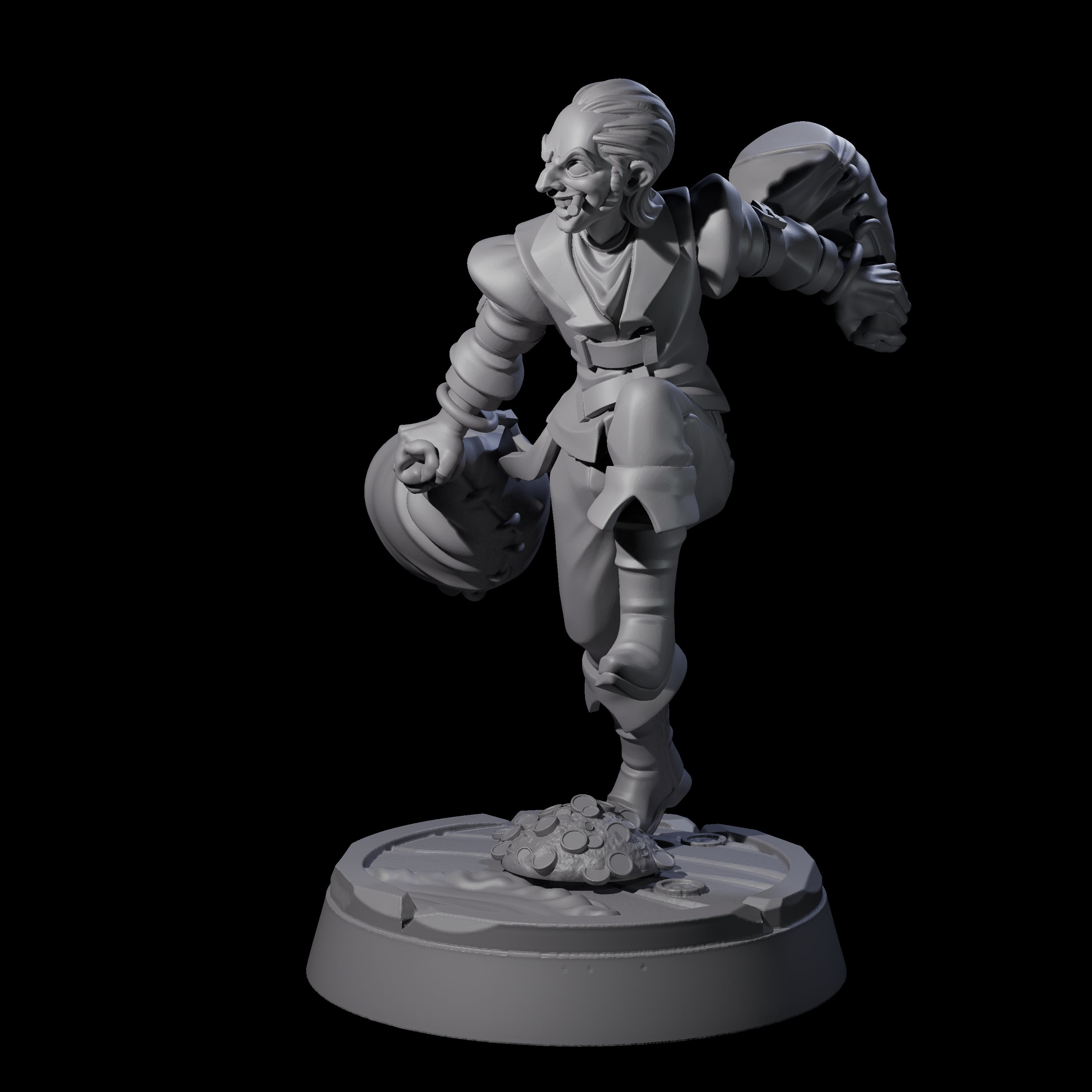 Nefarious Human Crime Boss Typhoon Harry Miniature for Dungeons and Dragons, Pathfinder or other TTRPGs