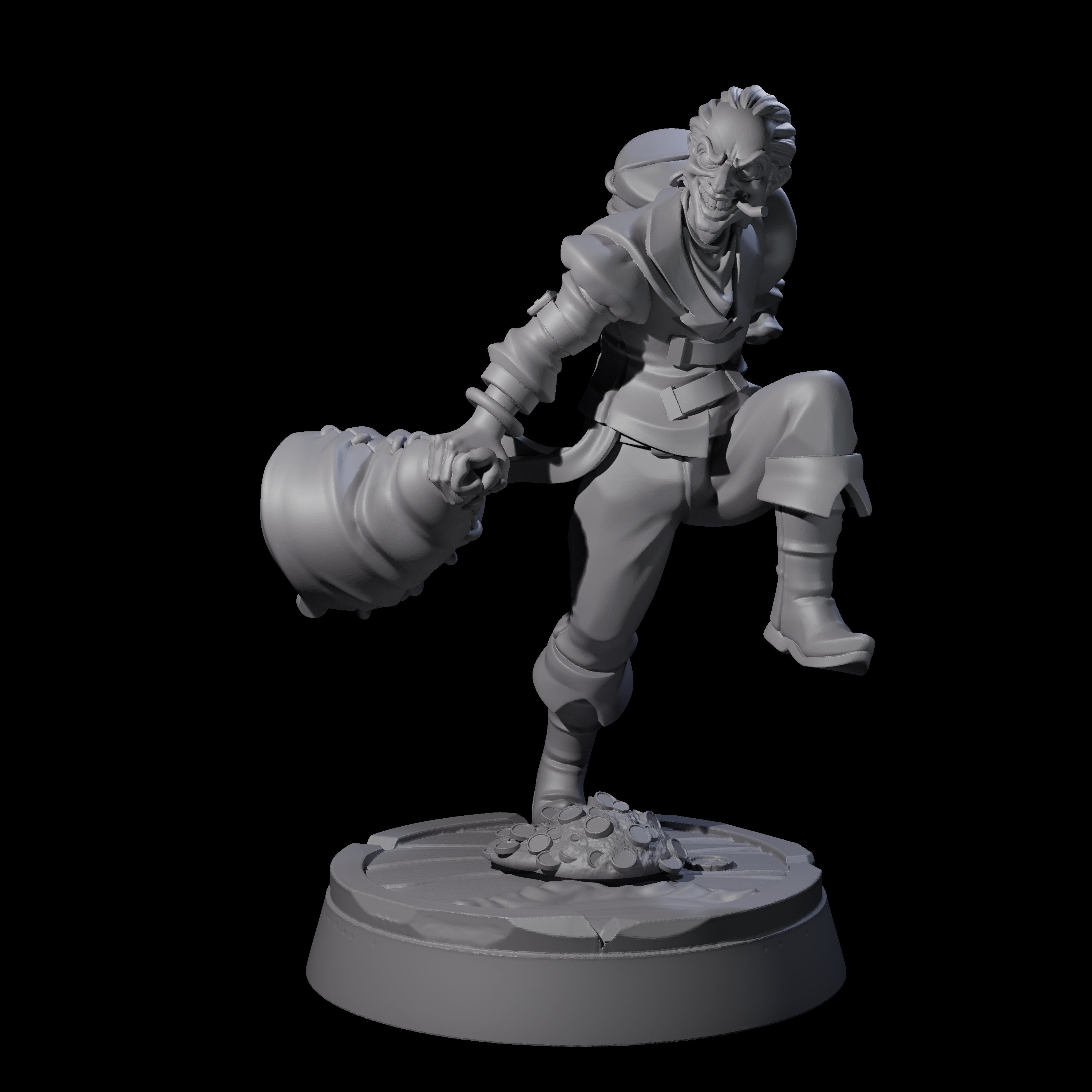 Nefarious Human Crime Boss Typhoon Harry Miniature for Dungeons and Dragons, Pathfinder or other TTRPGs