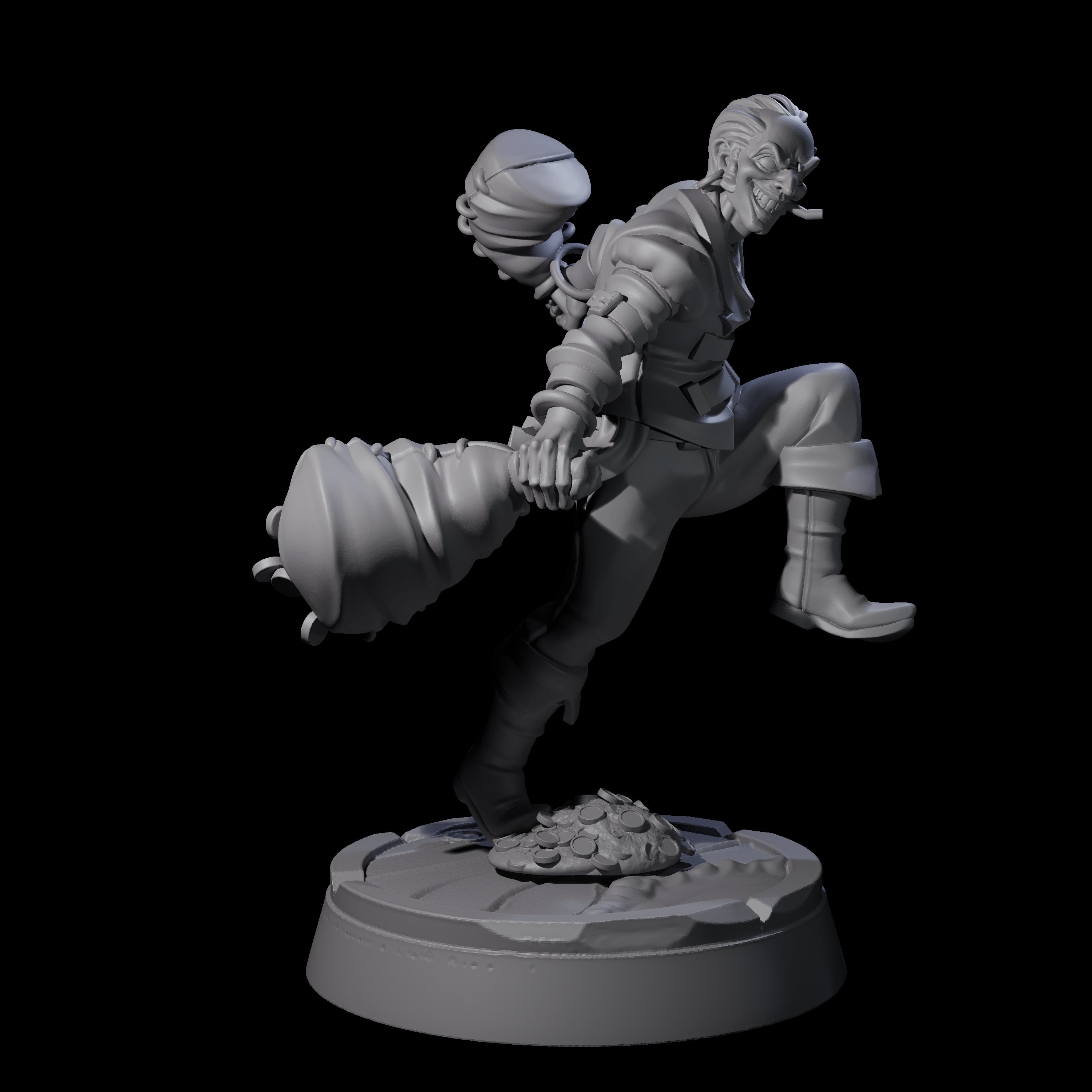 Nefarious Human Crime Boss Typhoon Harry Miniature for Dungeons and Dragons, Pathfinder or other TTRPGs