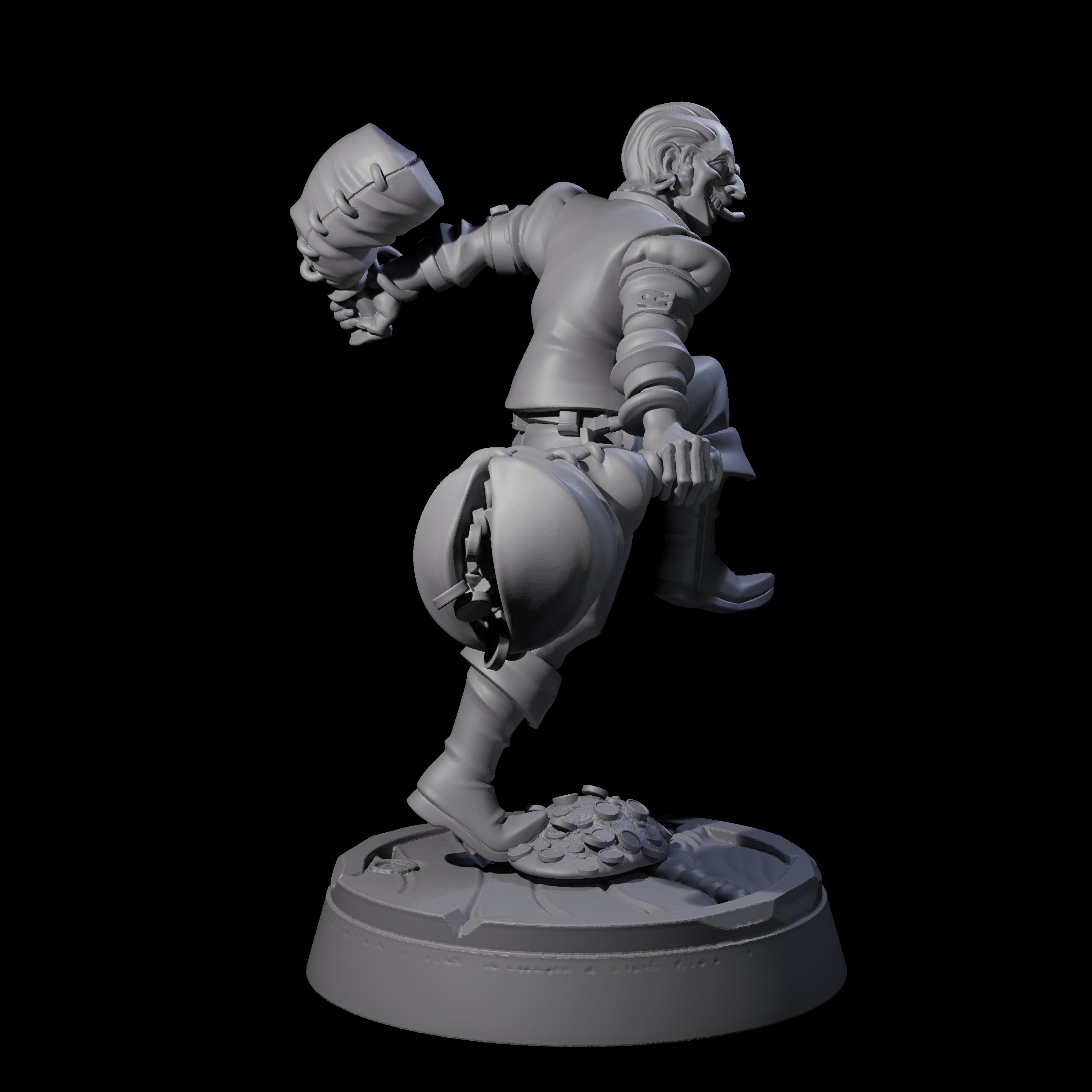 Nefarious Human Crime Boss Typhoon Harry Miniature for Dungeons and Dragons, Pathfinder or other TTRPGs