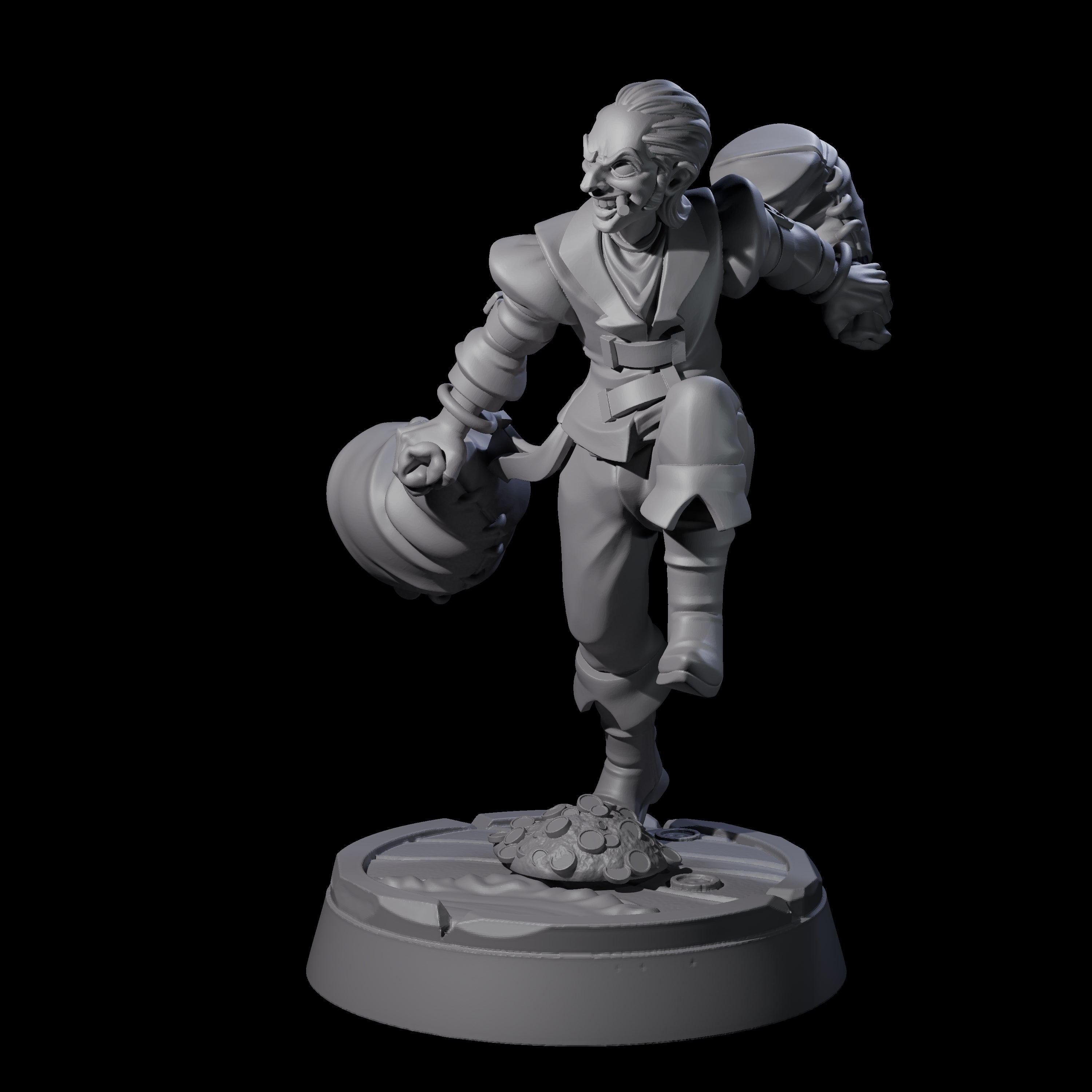 Nefarious Human Crime Boss Typhoon Harry Miniature for Dungeons and Dragons, Pathfinder or other TTRPGs