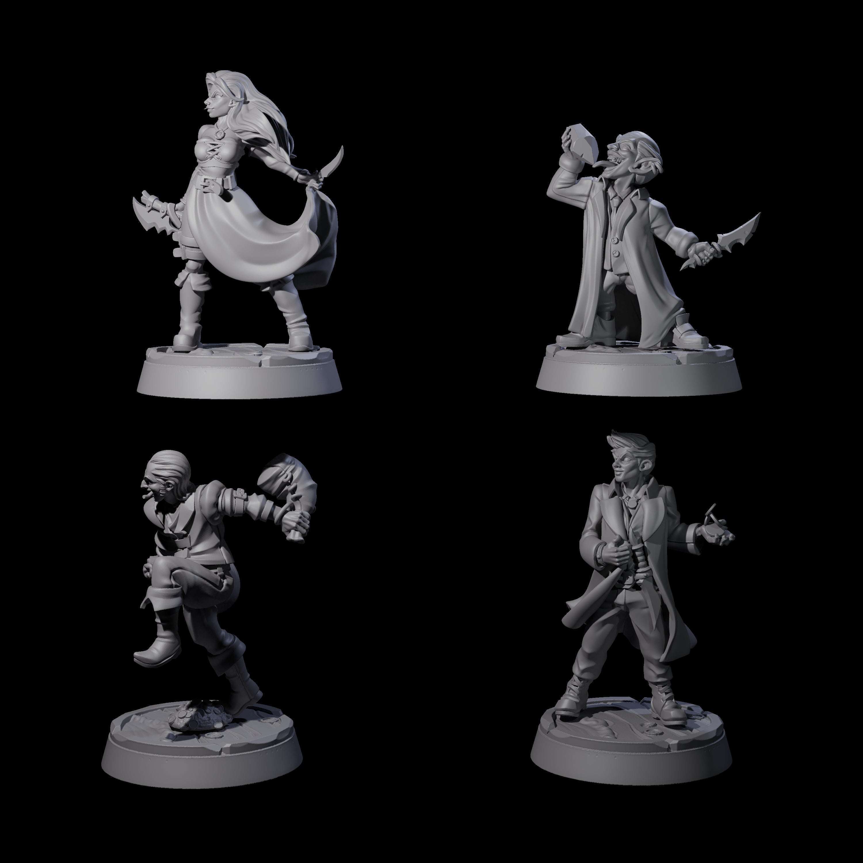 Nefarious Human Crime Bosses Miniature for Dungeons and Dragons, Pathfinder or other TTRPGs