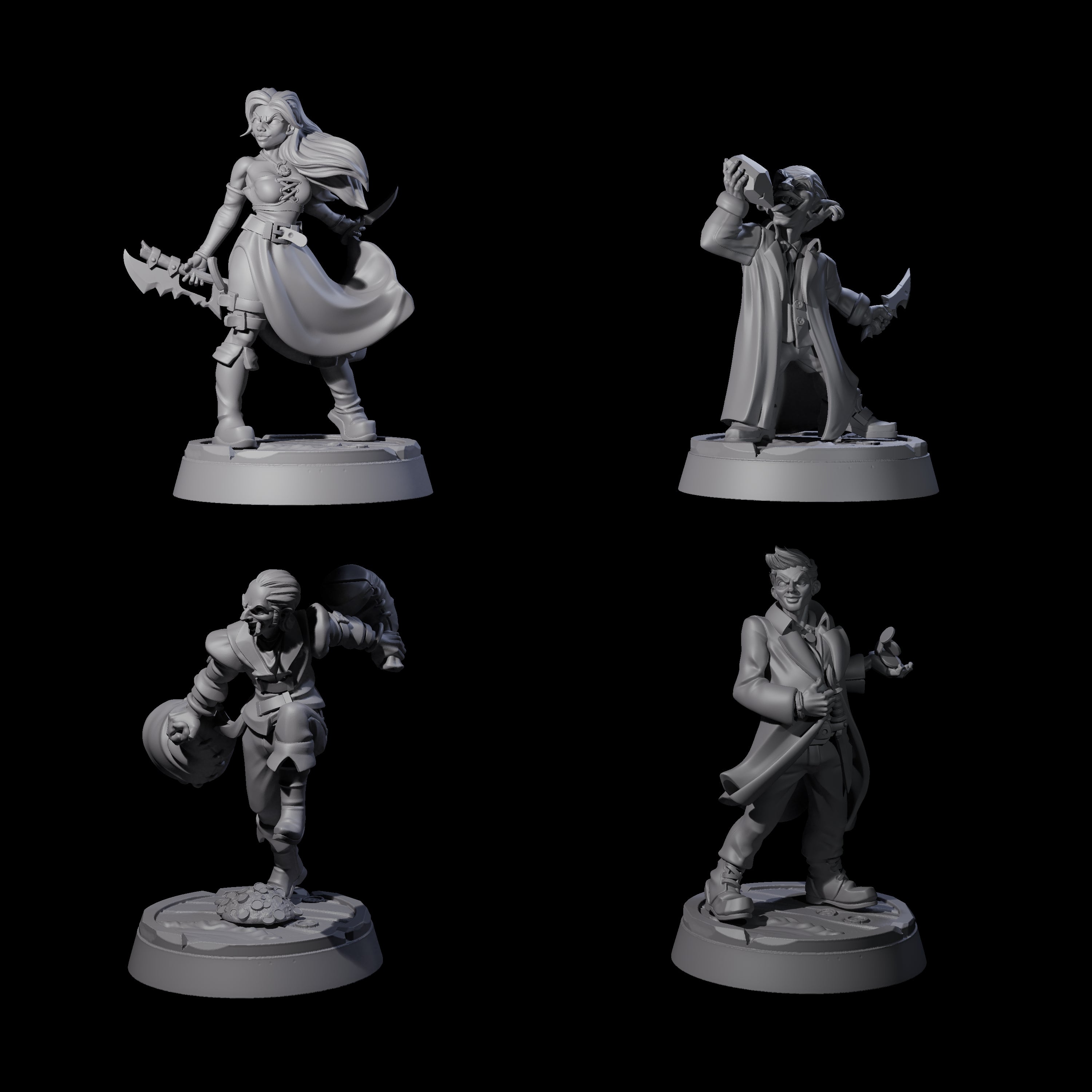Nefarious Human Crime Bosses Miniature for Dungeons and Dragons, Pathfinder or other TTRPGs
