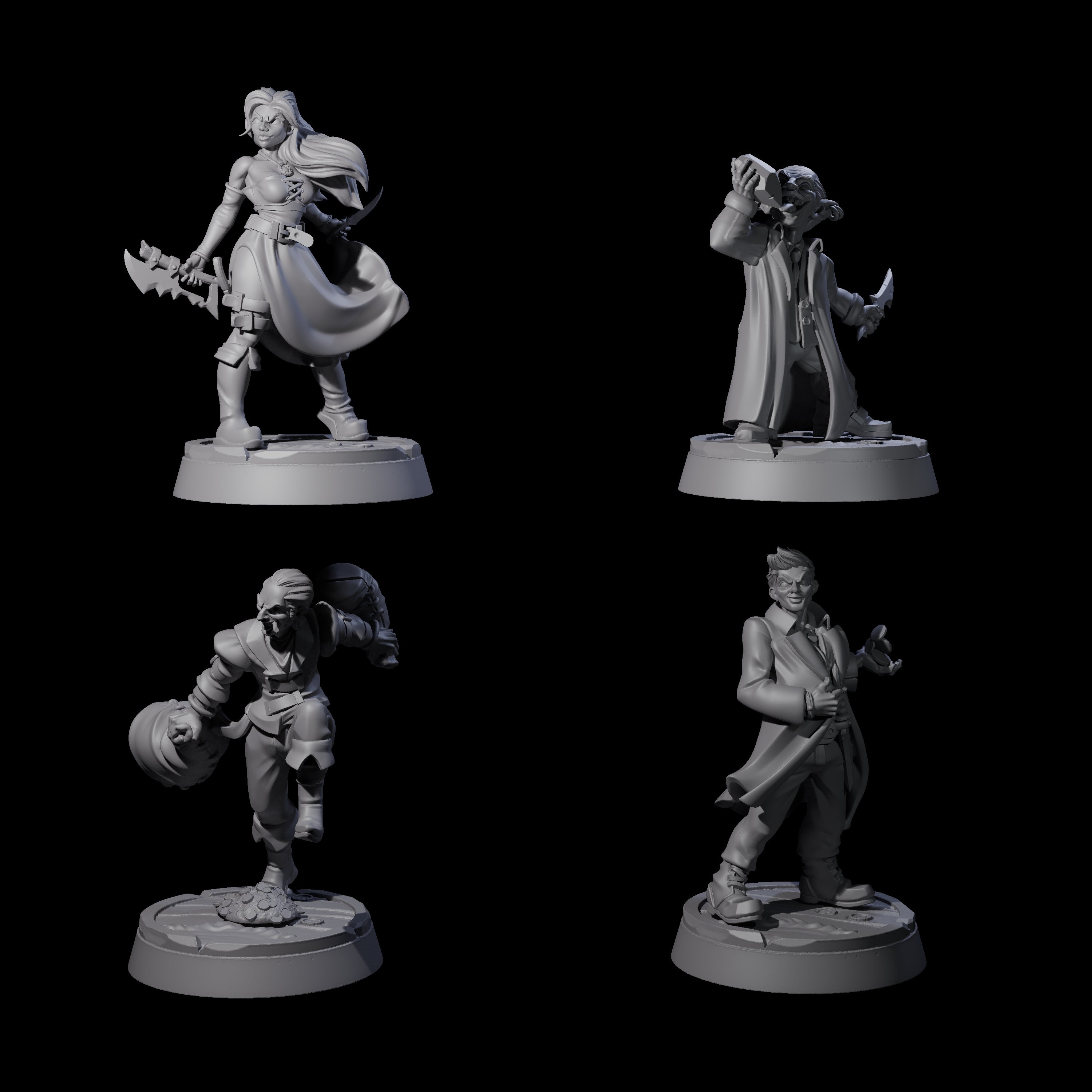 Nefarious Human Crime Bosses Miniature for Dungeons and Dragons, Pathfinder or other TTRPGs