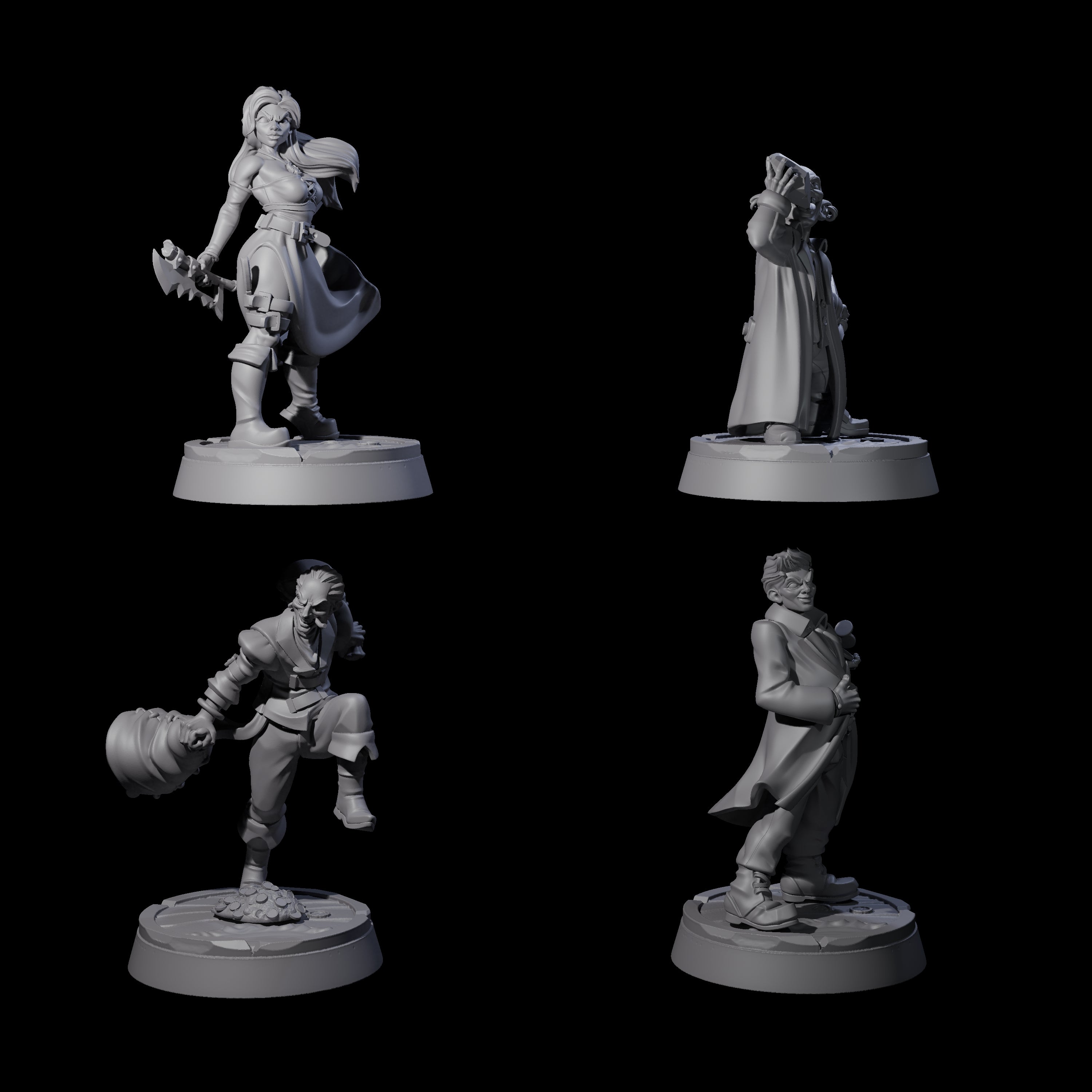 Nefarious Human Crime Bosses Miniature for Dungeons and Dragons, Pathfinder or other TTRPGs