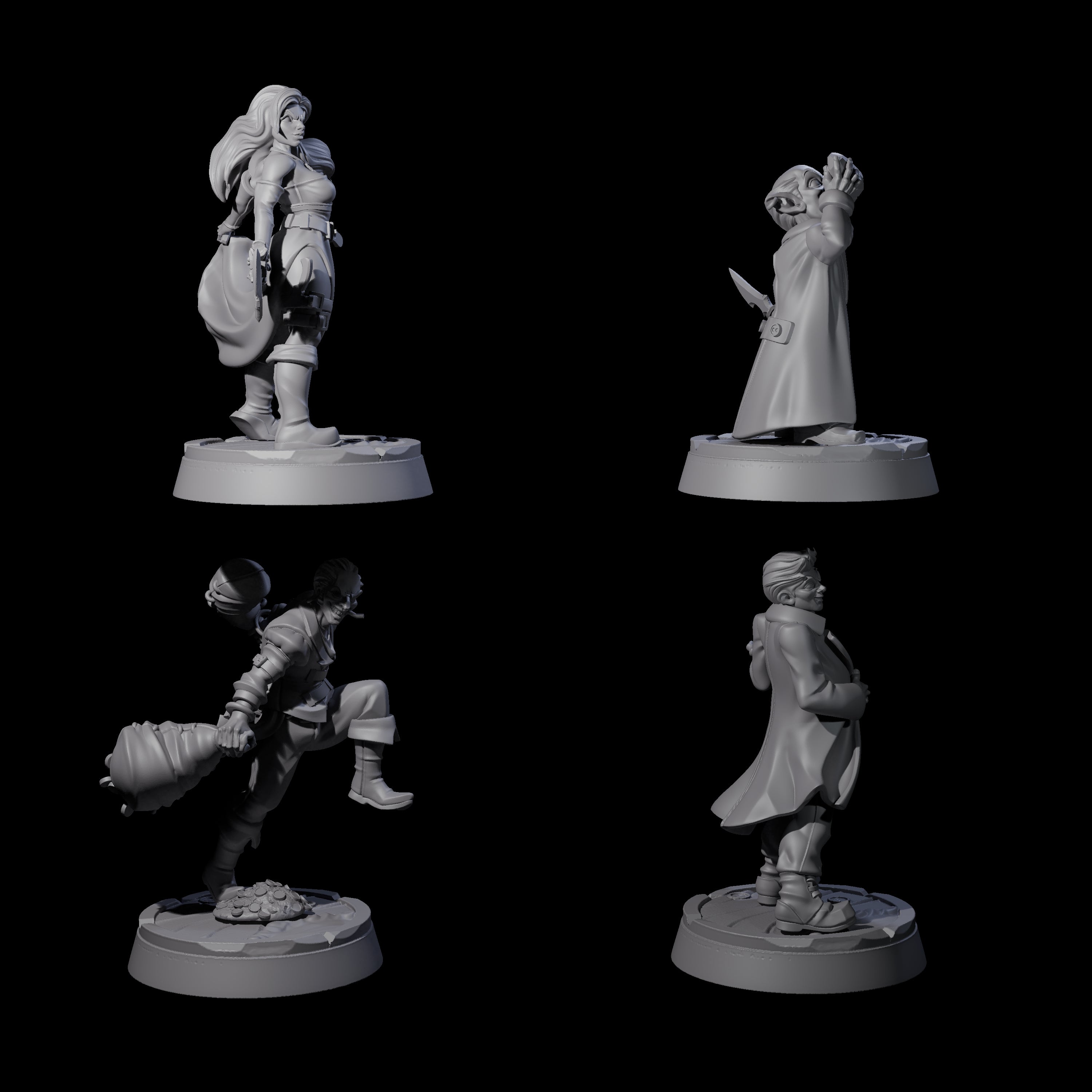 Nefarious Human Crime Bosses Miniature for Dungeons and Dragons, Pathfinder or other TTRPGs