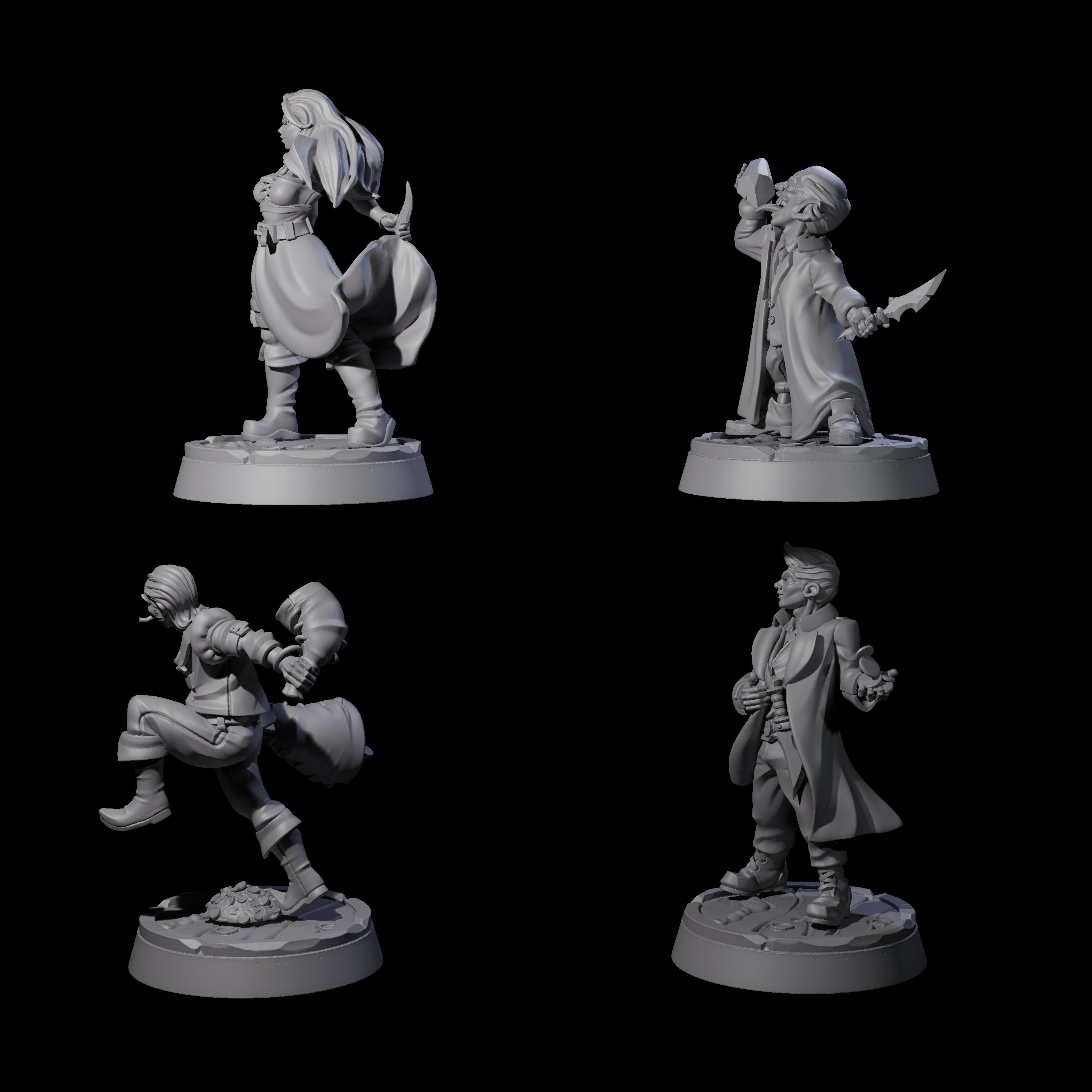 Nefarious Human Crime Bosses Miniature for Dungeons and Dragons, Pathfinder or other TTRPGs