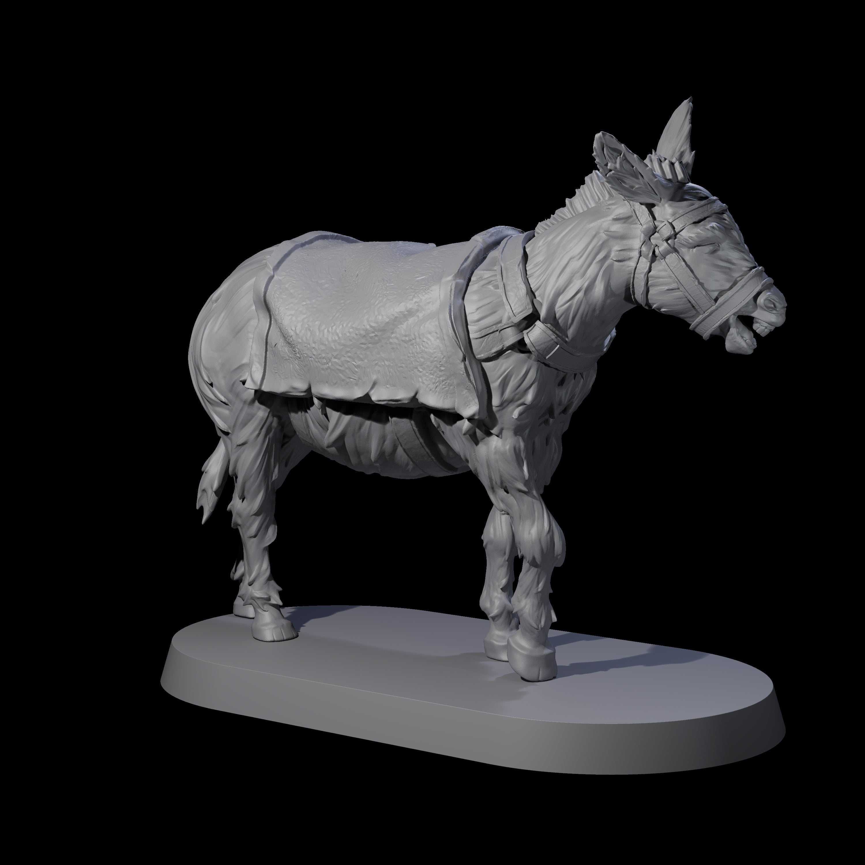 Neighing Donkey Miniature for Dungeons and Dragons, Pathfinder or other TTRPGs