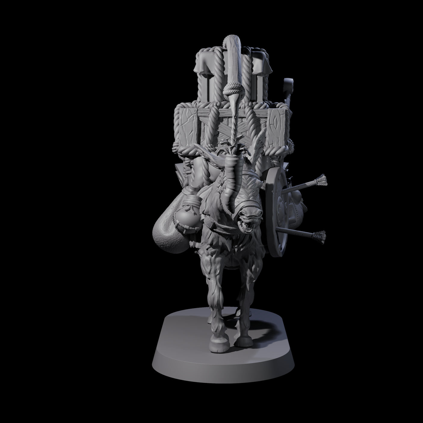 Neighing Donkey Miniature for Dungeons and Dragons, Pathfinder or other TTRPGs