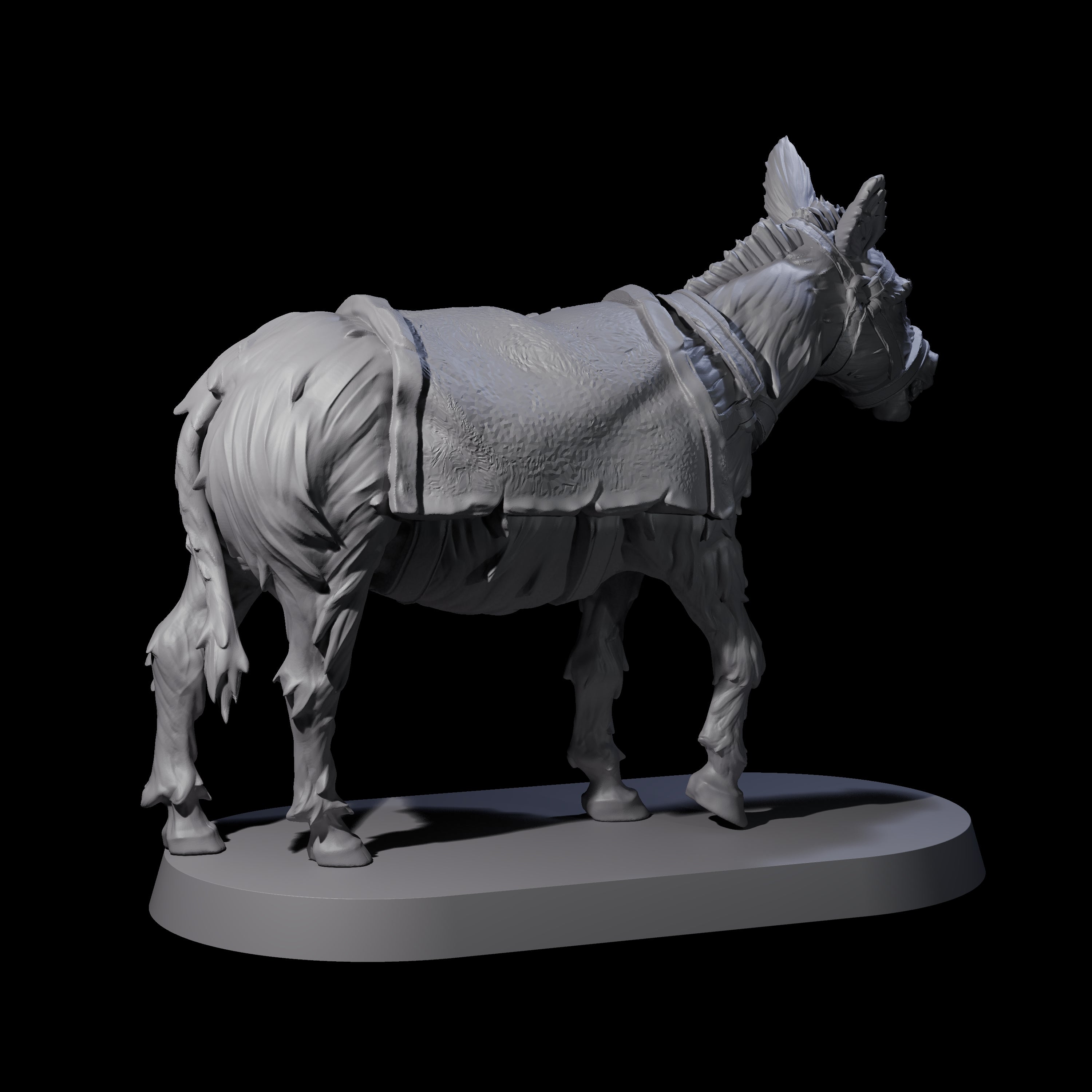 Neighing Donkey Miniature for Dungeons and Dragons, Pathfinder or other TTRPGs