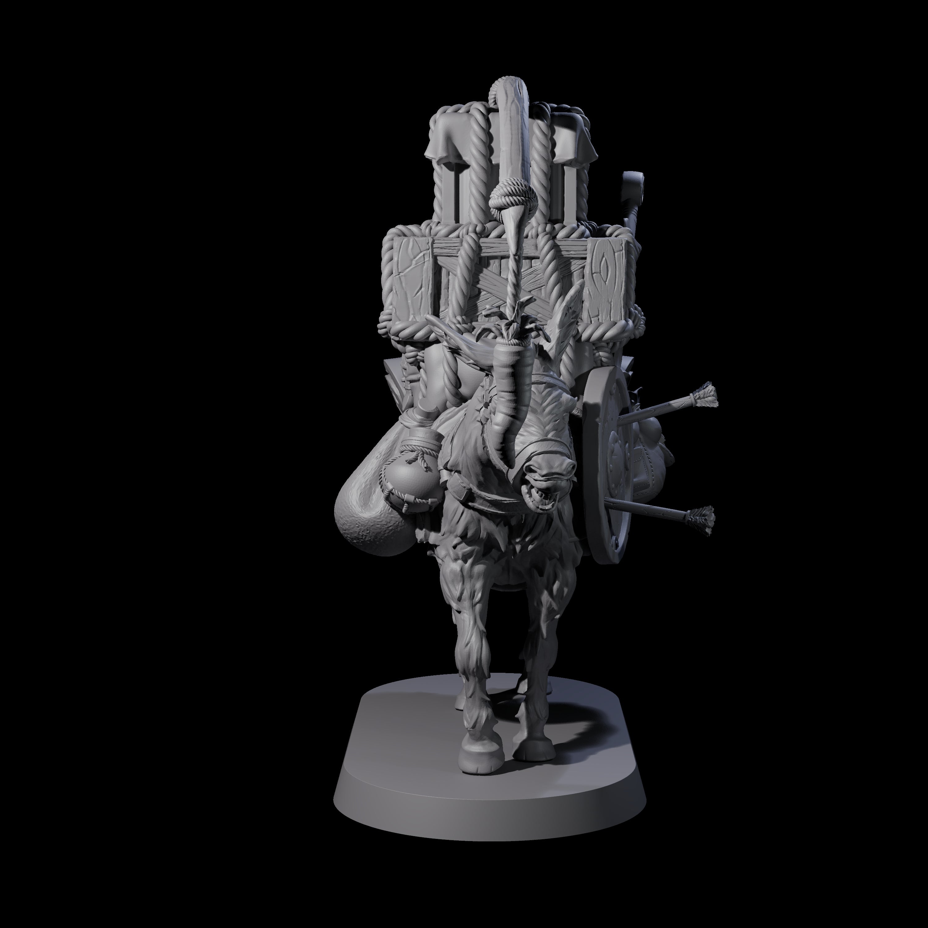 Neighing Donkey Miniature for Dungeons and Dragons, Pathfinder or other TTRPGs