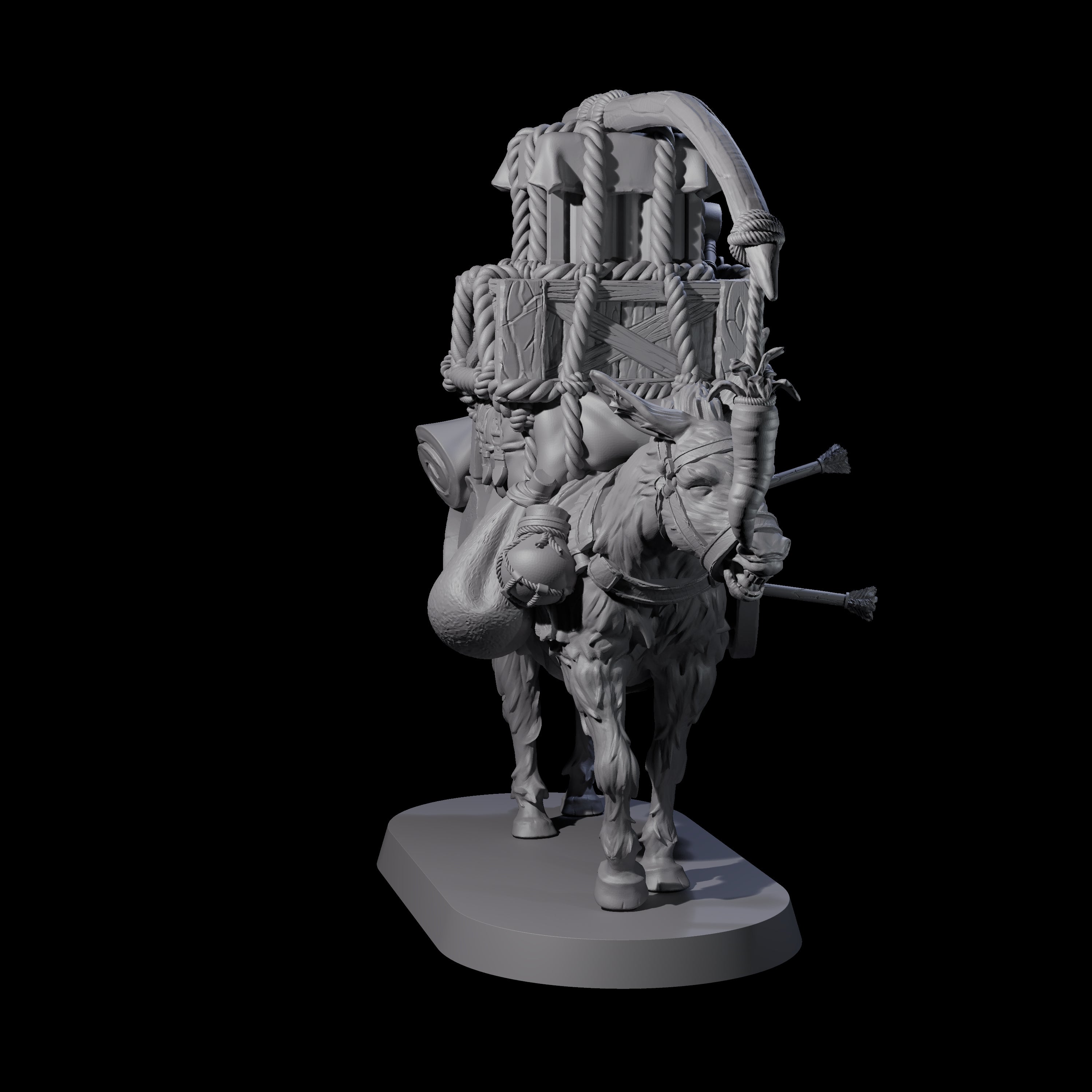 Neighing Donkey Miniature for Dungeons and Dragons, Pathfinder or other TTRPGs